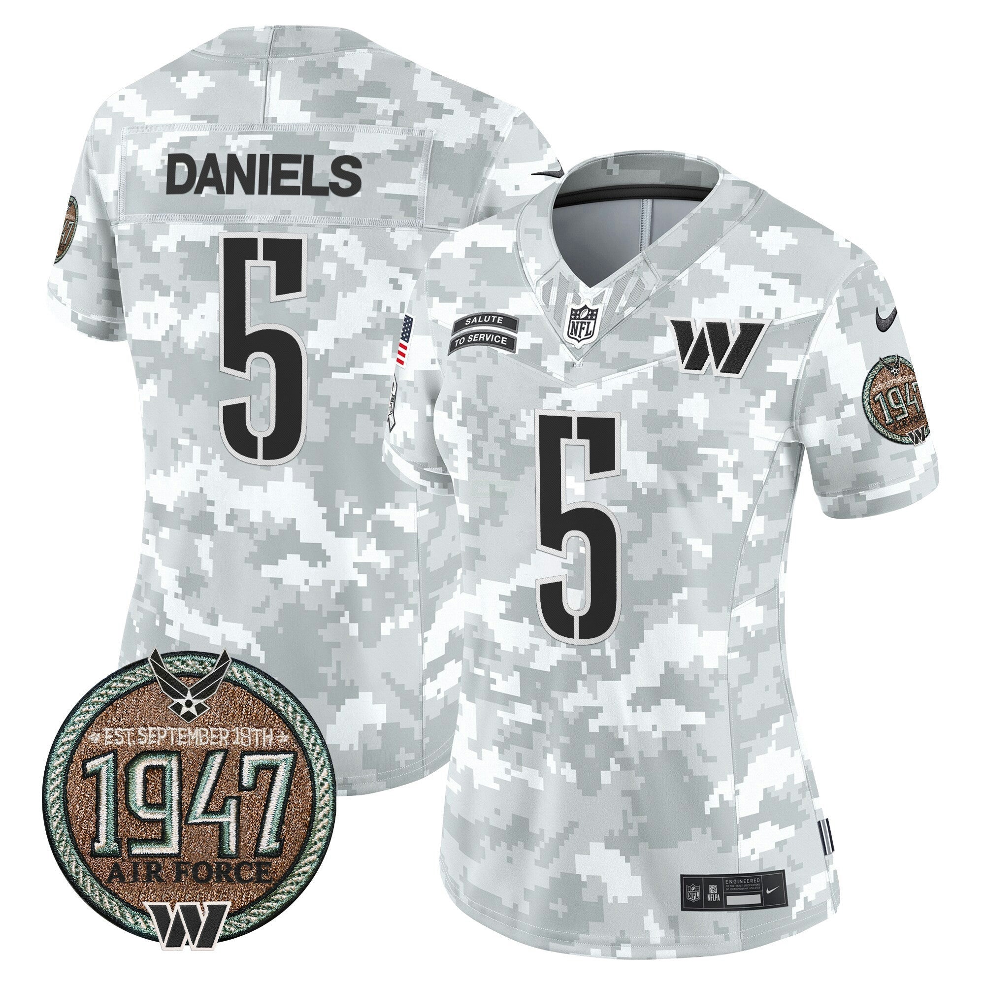 Camisa NFL Women’s Washington 2024 Salute to Service Establishment Year Patch Vapor Limited Jersey