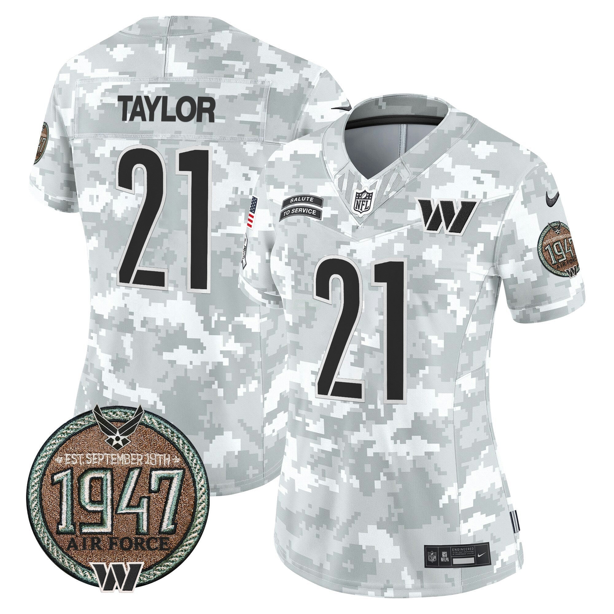 Camisa NFL Women’s Washington 2024 Salute to Service Establishment Year Patch Vapor Limited Jersey