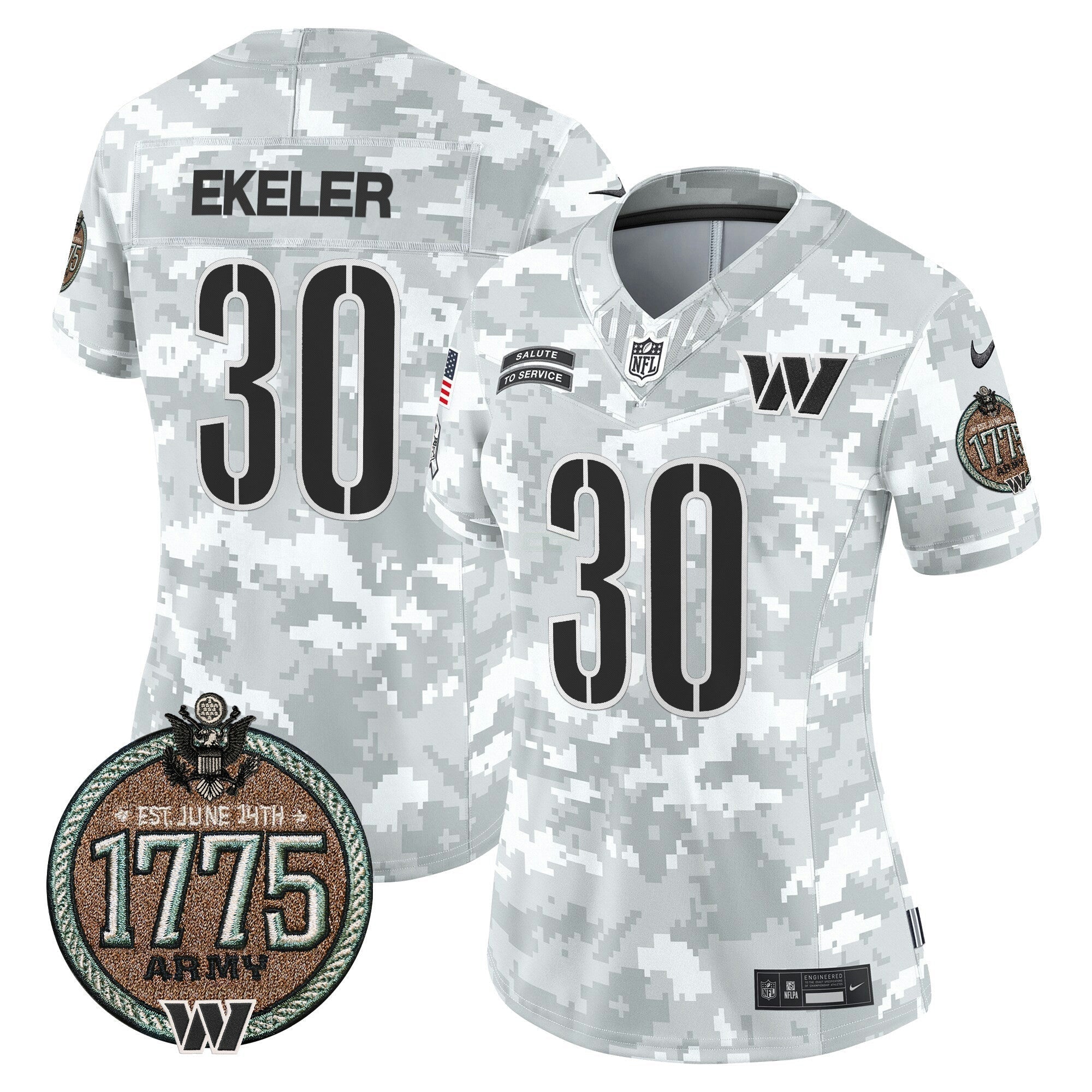 Camisa NFL Women’s Washington 2024 Salute to Service Establishment Year Patch Vapor Limited Jersey