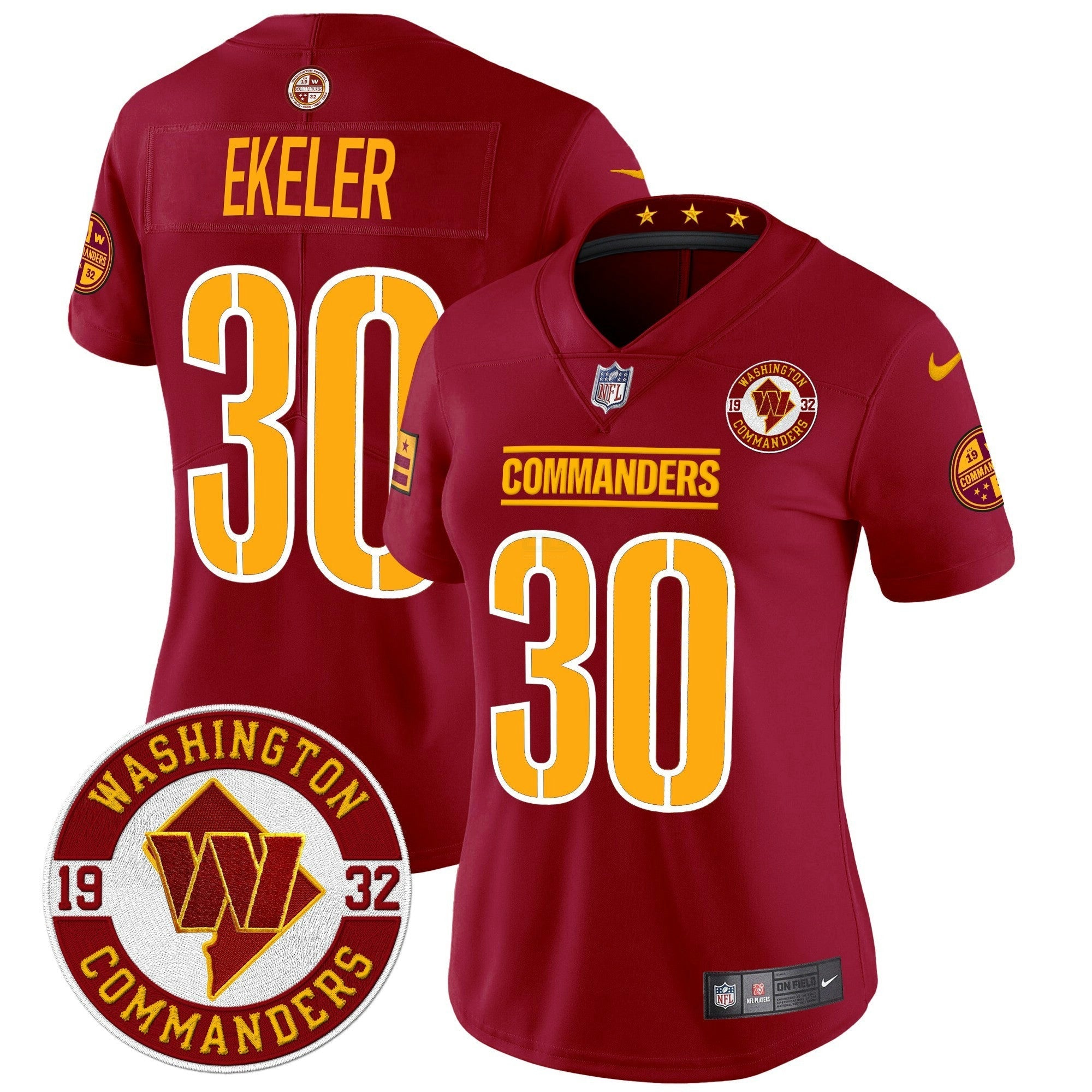 Camisa NFL Women’s Washington 2024 Vapor Limited Jersey – Est. 1932 Patch