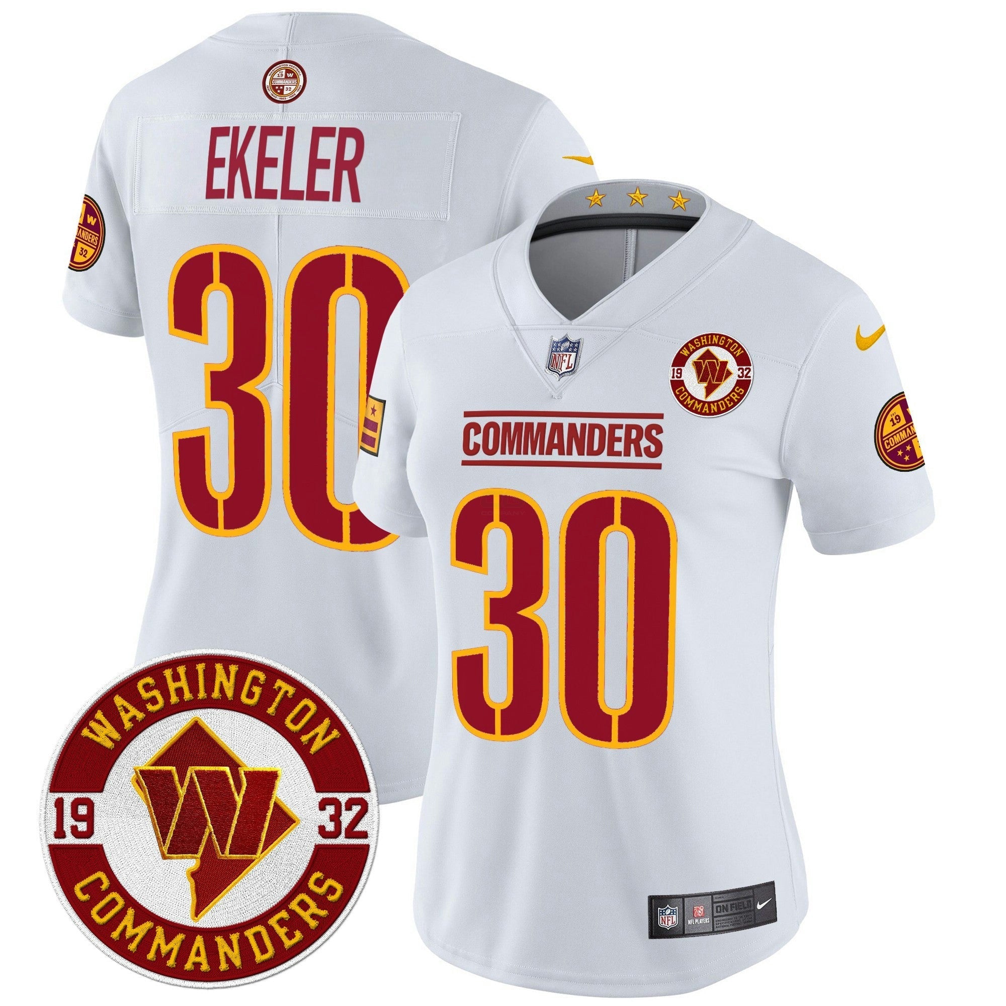 Camisa NFL Women’s Washington 2024 Vapor Limited Jersey – Est. 1932 Patch