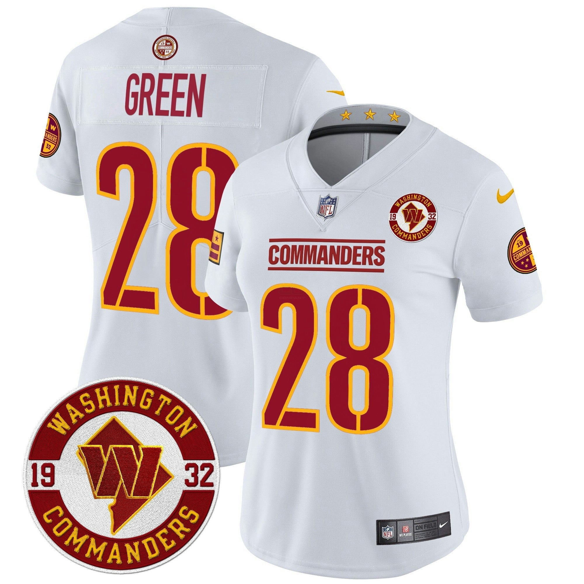 Camisa NFL Women’s Washington 2024 Vapor Limited Jersey – Est. 1932 Patch