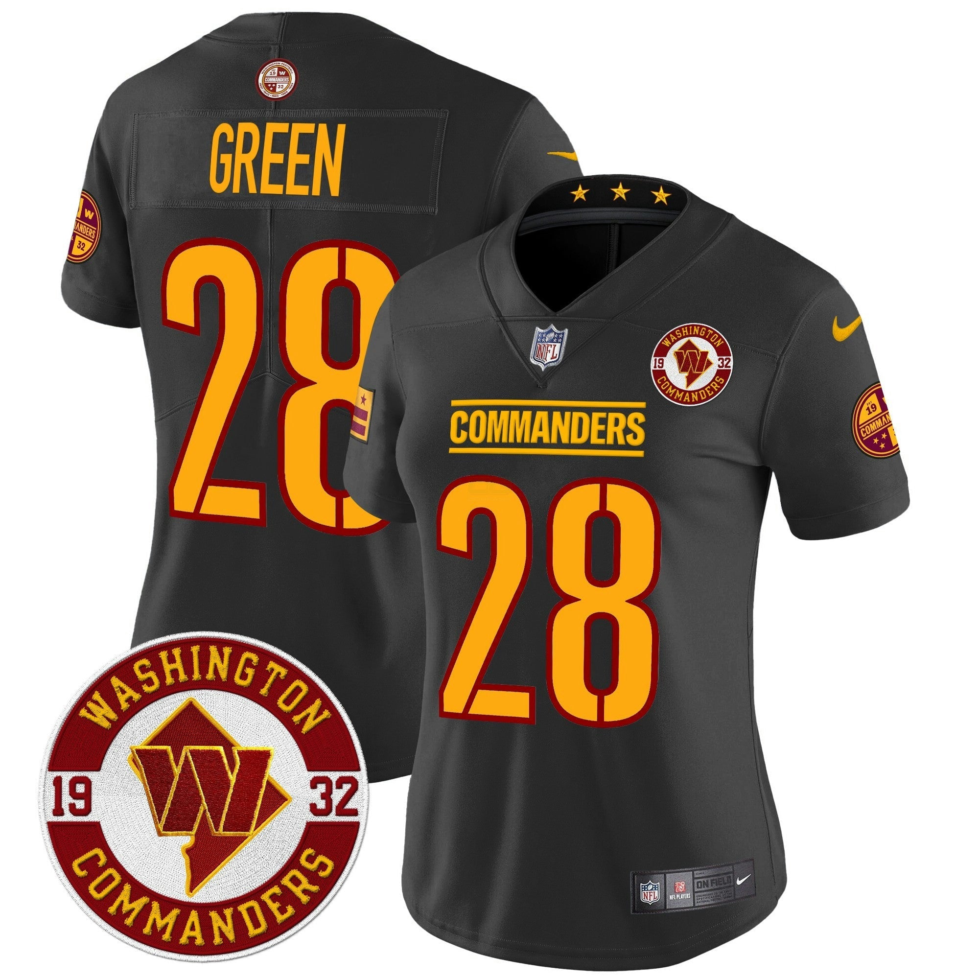 Camisa NFL Women’s Washington 2024 Vapor Limited Jersey – Est. 1932 Patch
