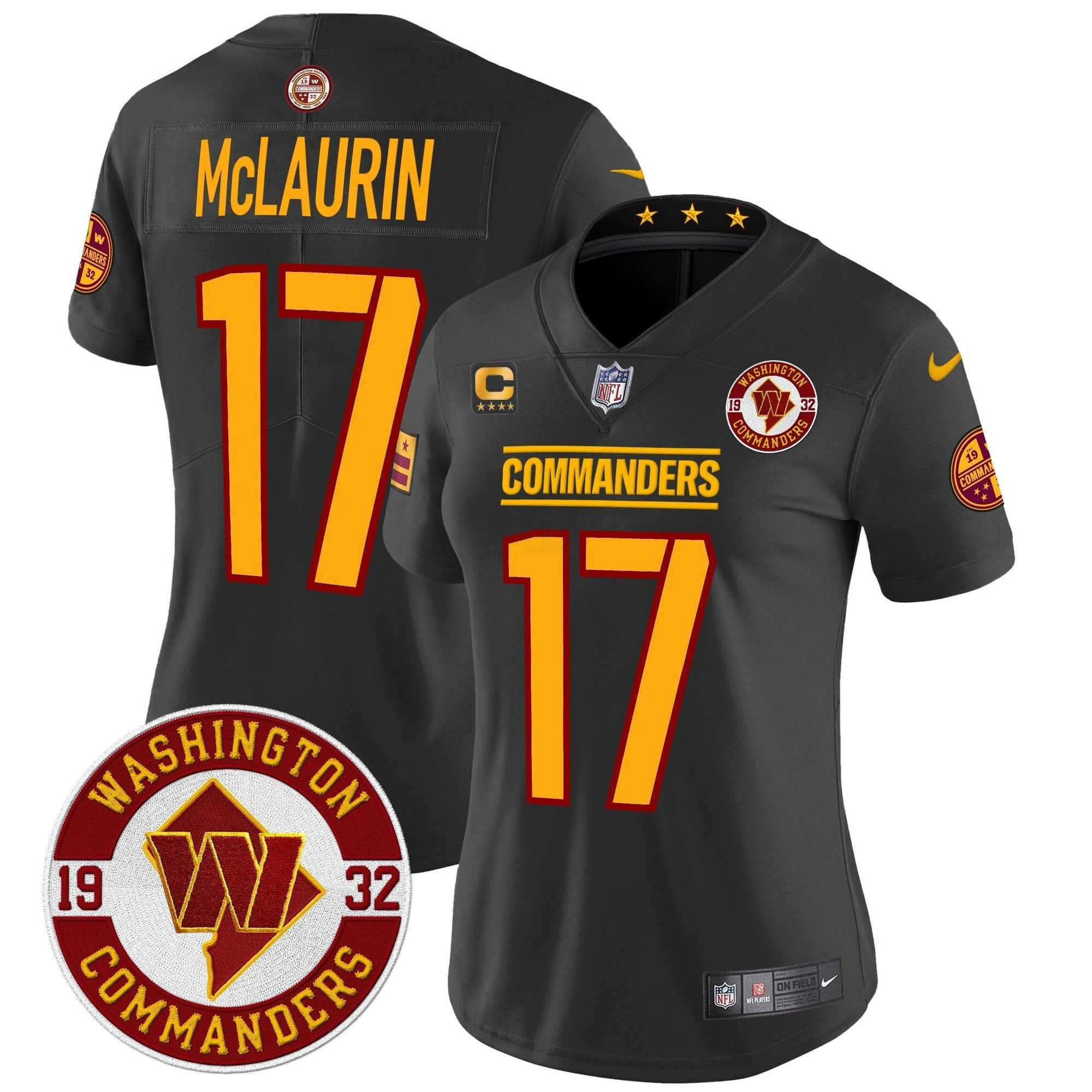 Camisa NFL Women’s Washington 2024 Vapor Limited Jersey – Est. 1932 Patch