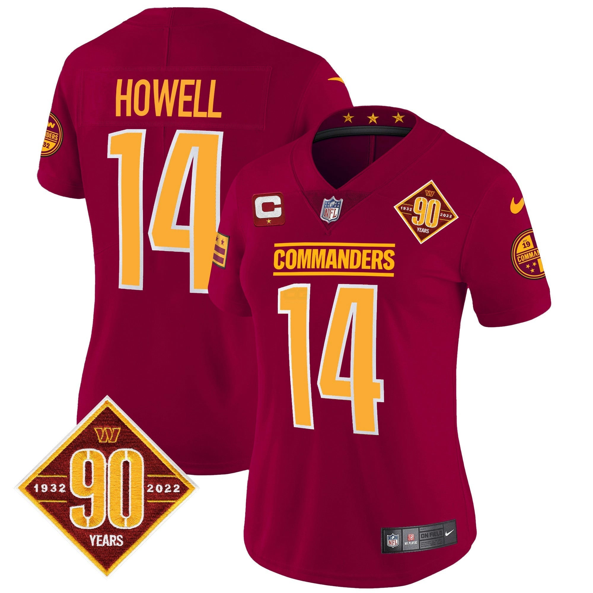 Camisa NFL Women’s Washington 90th Anniversary Patch Vapor Jersey