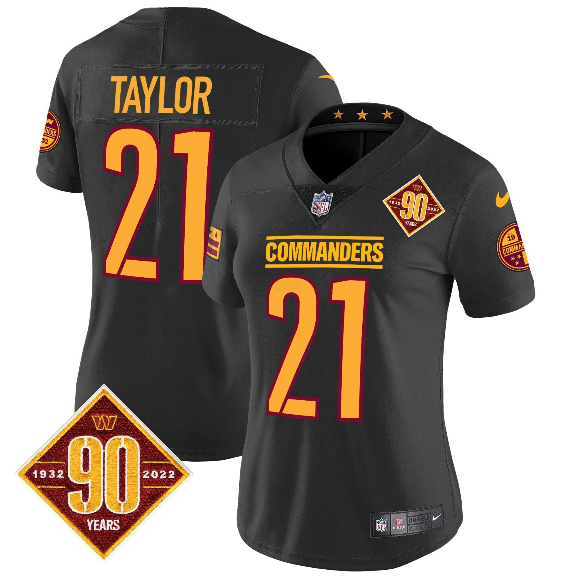 Camisa NFL Women’s Washington 90th Anniversary Patch Vapor Jersey