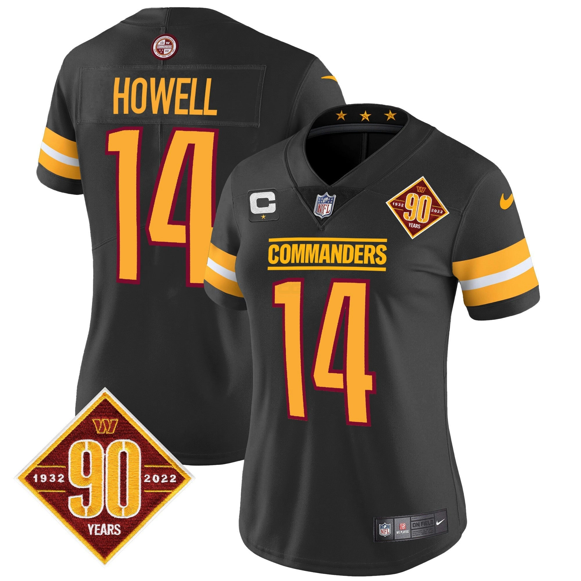 Camisa NFL Women’s Washington 90th Anniversary Patch Vapor Jersey V2