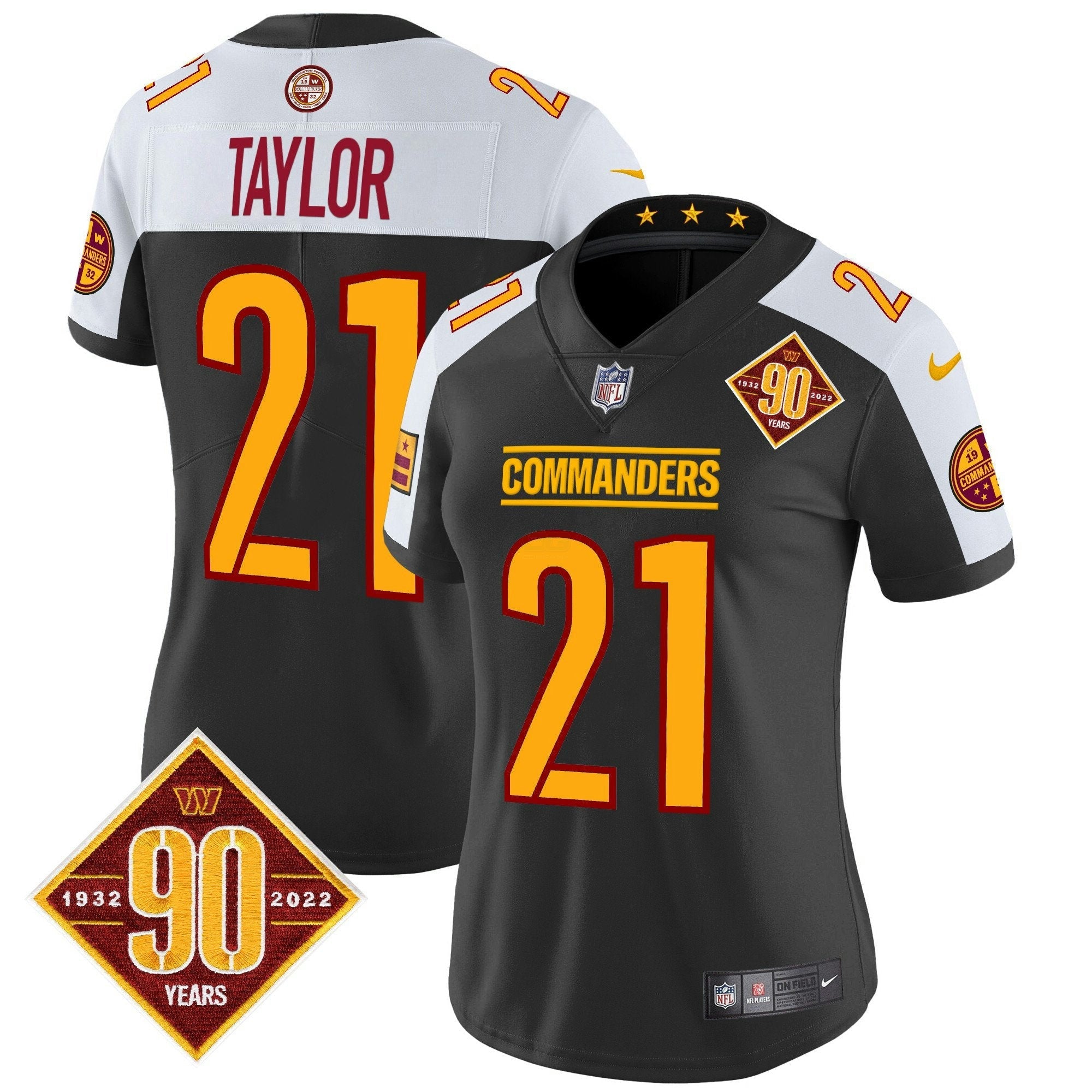 Camisa NFL Women’s Washington 90th Anniversary Patch Vapor Limited Jersey