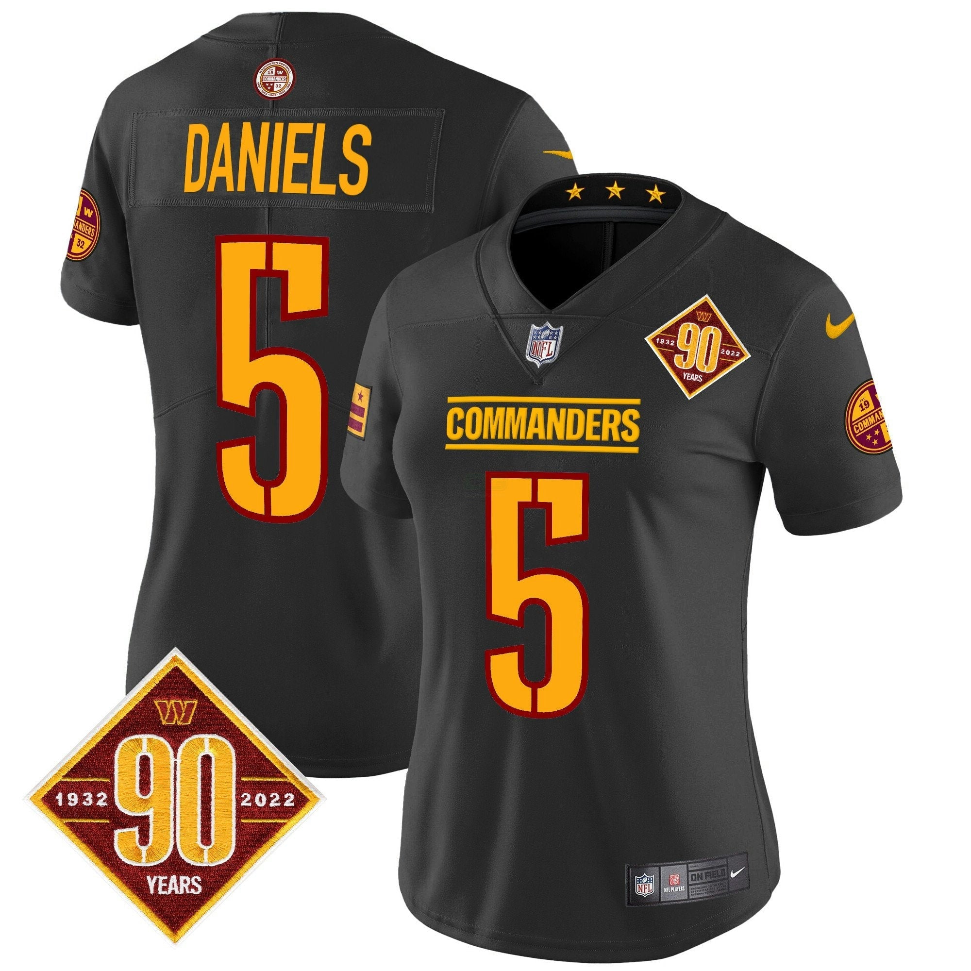 Camisa NFL Women’s Washington 90th Anniversary Patch Vapor Limited Jersey