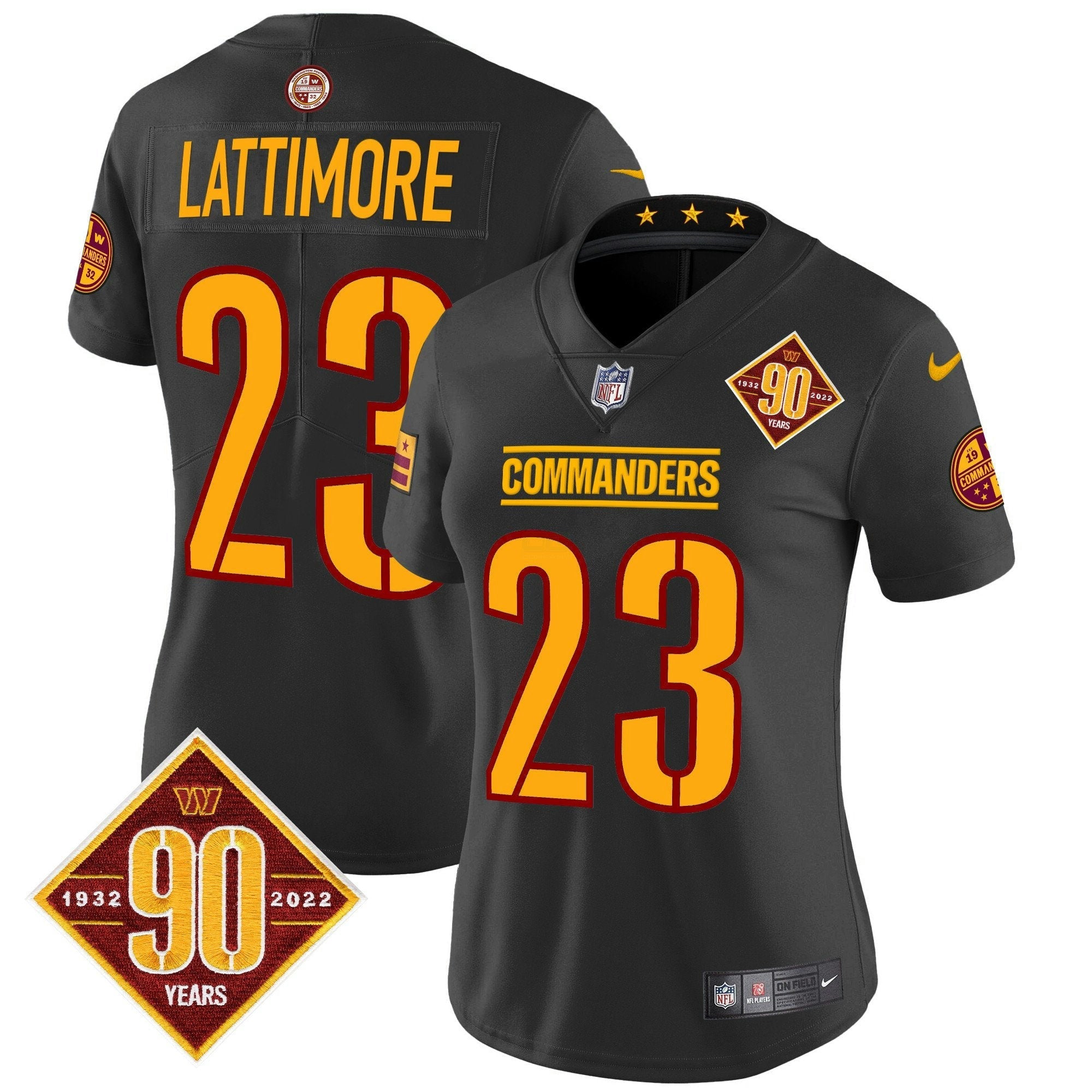Camisa NFL Women’s Washington 90th Anniversary Patch Vapor Limited Jersey