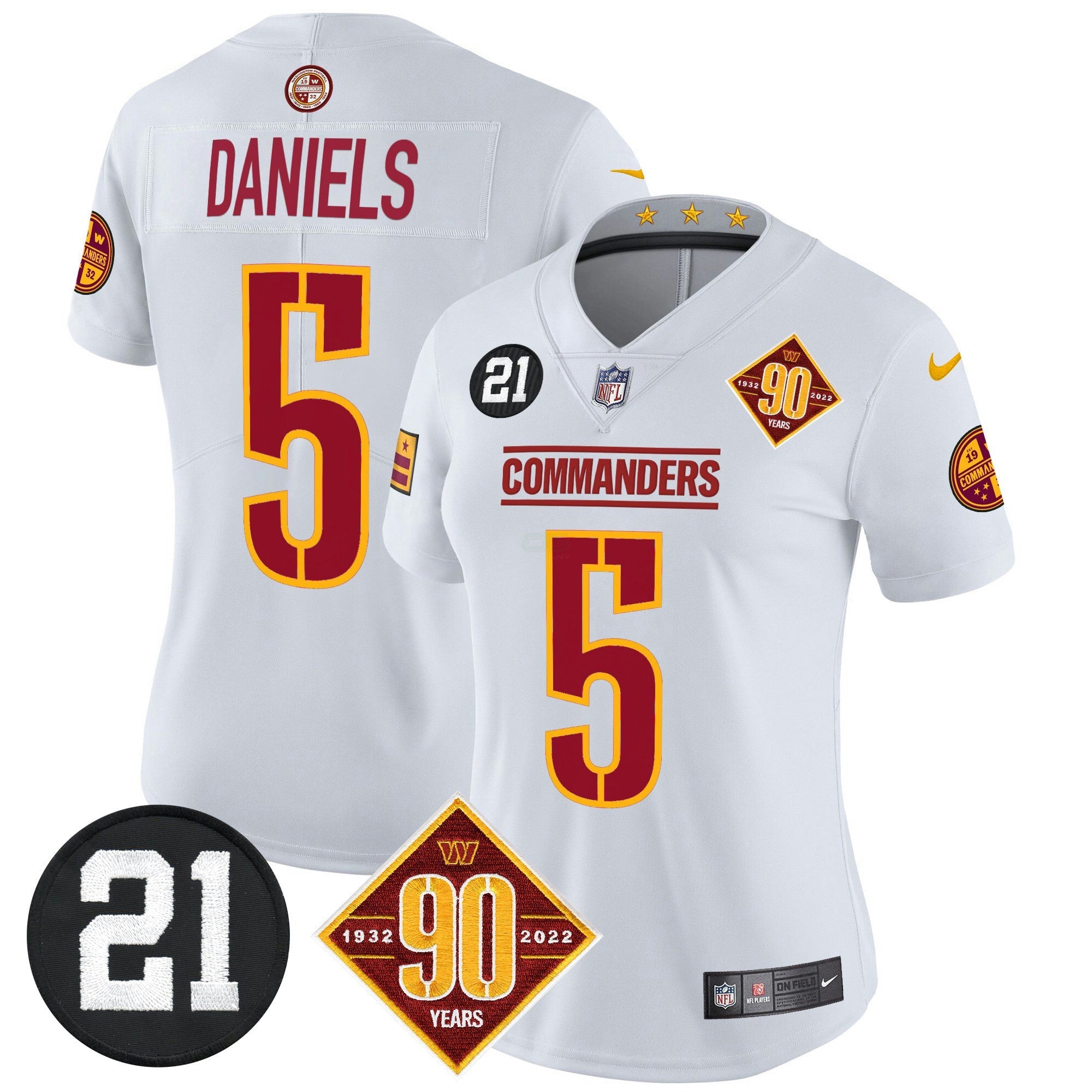 Camisa NFL Women’s Washington 90th & Sean Taylor Patch Vapor Limited Jersey