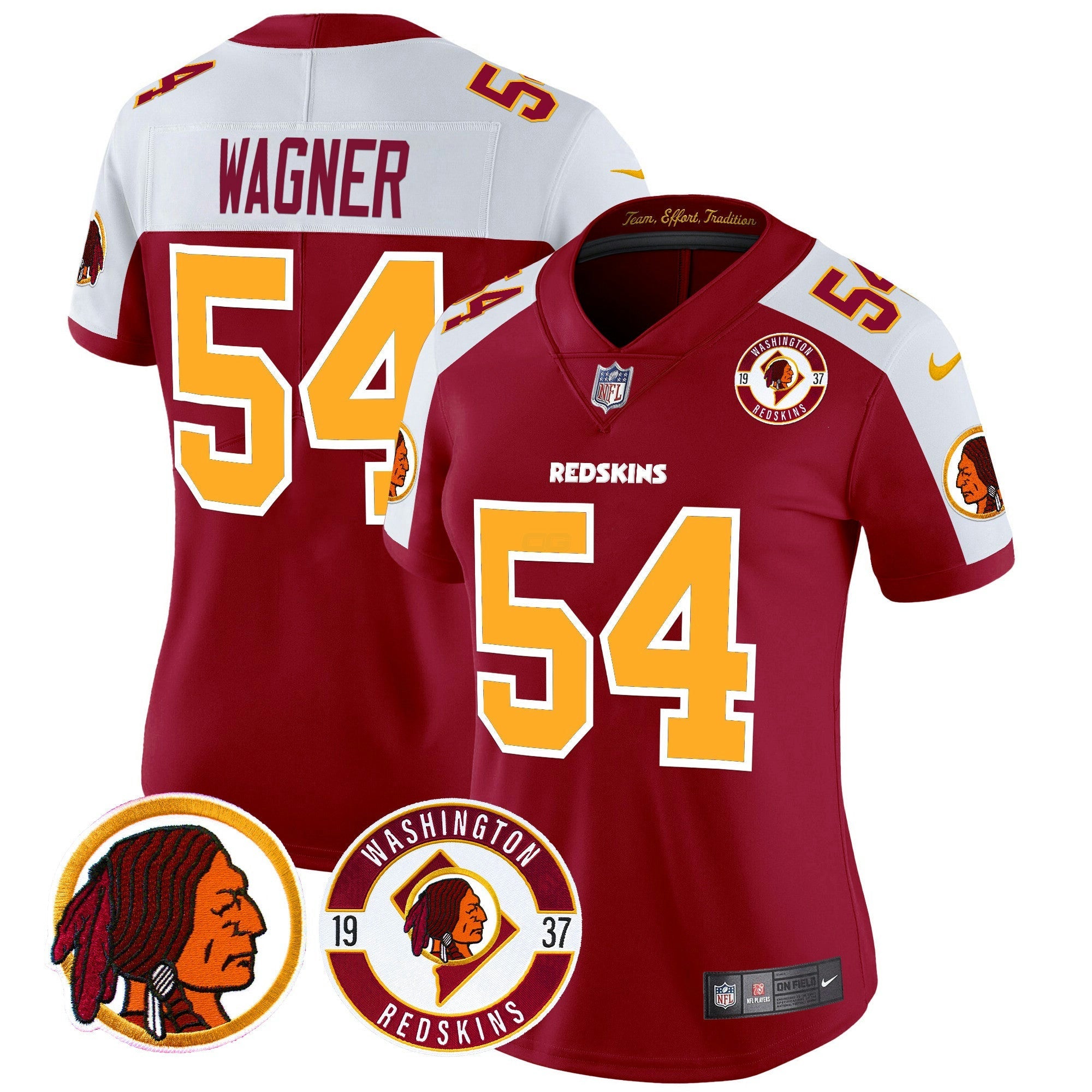 Camisa NFL Women’s Washington Redskins 2024 Vapor Limited Jersey – Est. 1937 Patch