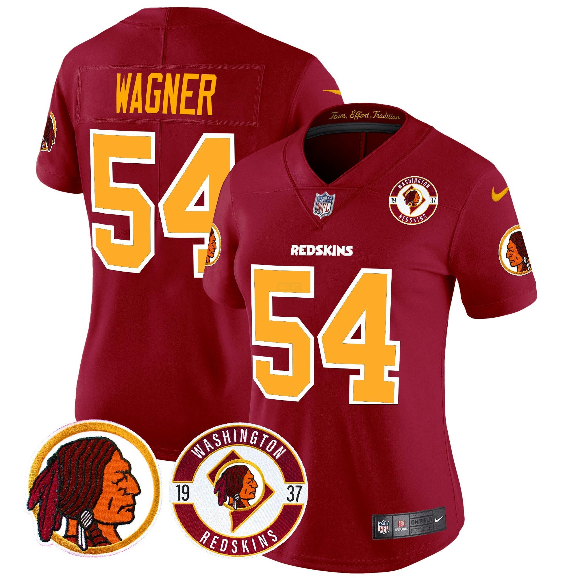 Camisa NFL Women’s Washington Redskins 2024 Vapor Limited Jersey – Est. 1937 Patch