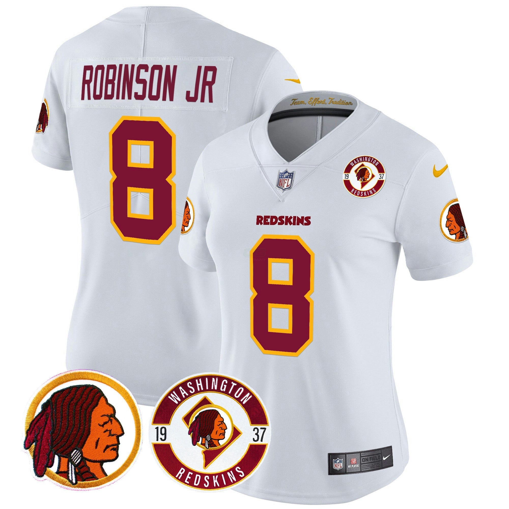 Camisa NFL Women’s Washington Redskins 2024 Vapor Limited Jersey – Est. 1937 Patch