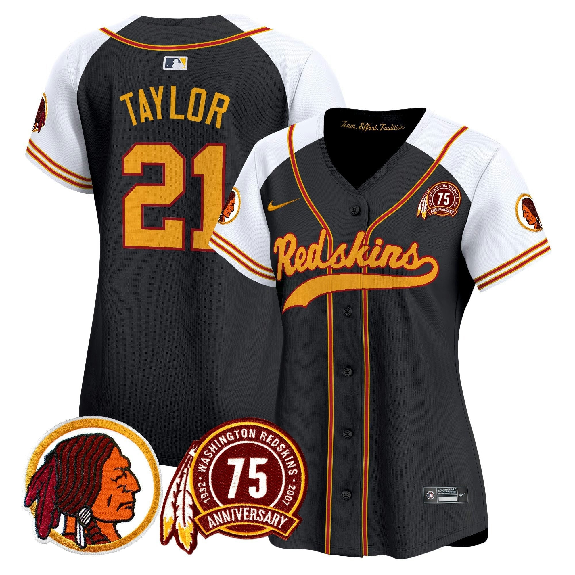 Camisa NFL Women’s Washington Redskins 75th Patch Throwback Vapor Premier Limited Jersey