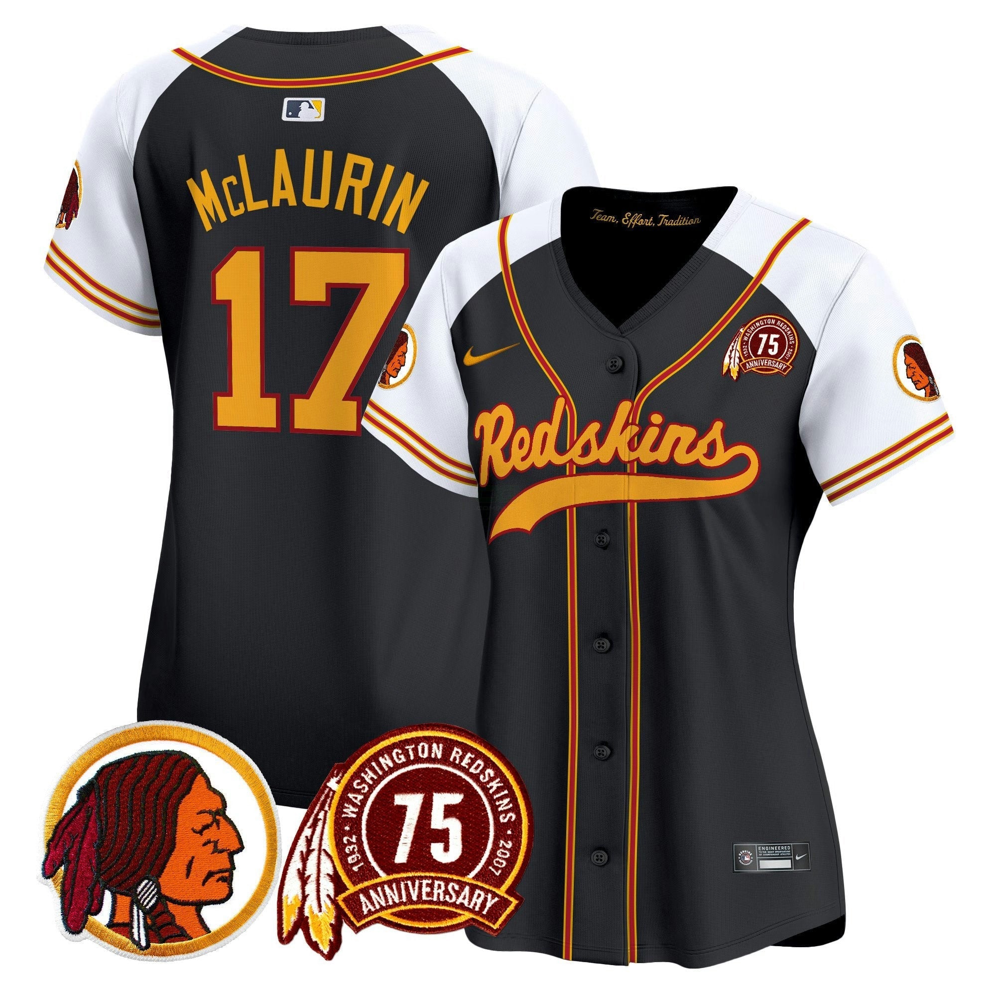 Camisa NFL Women’s Washington Redskins 75th Patch Throwback Vapor Premier Limited Jersey
