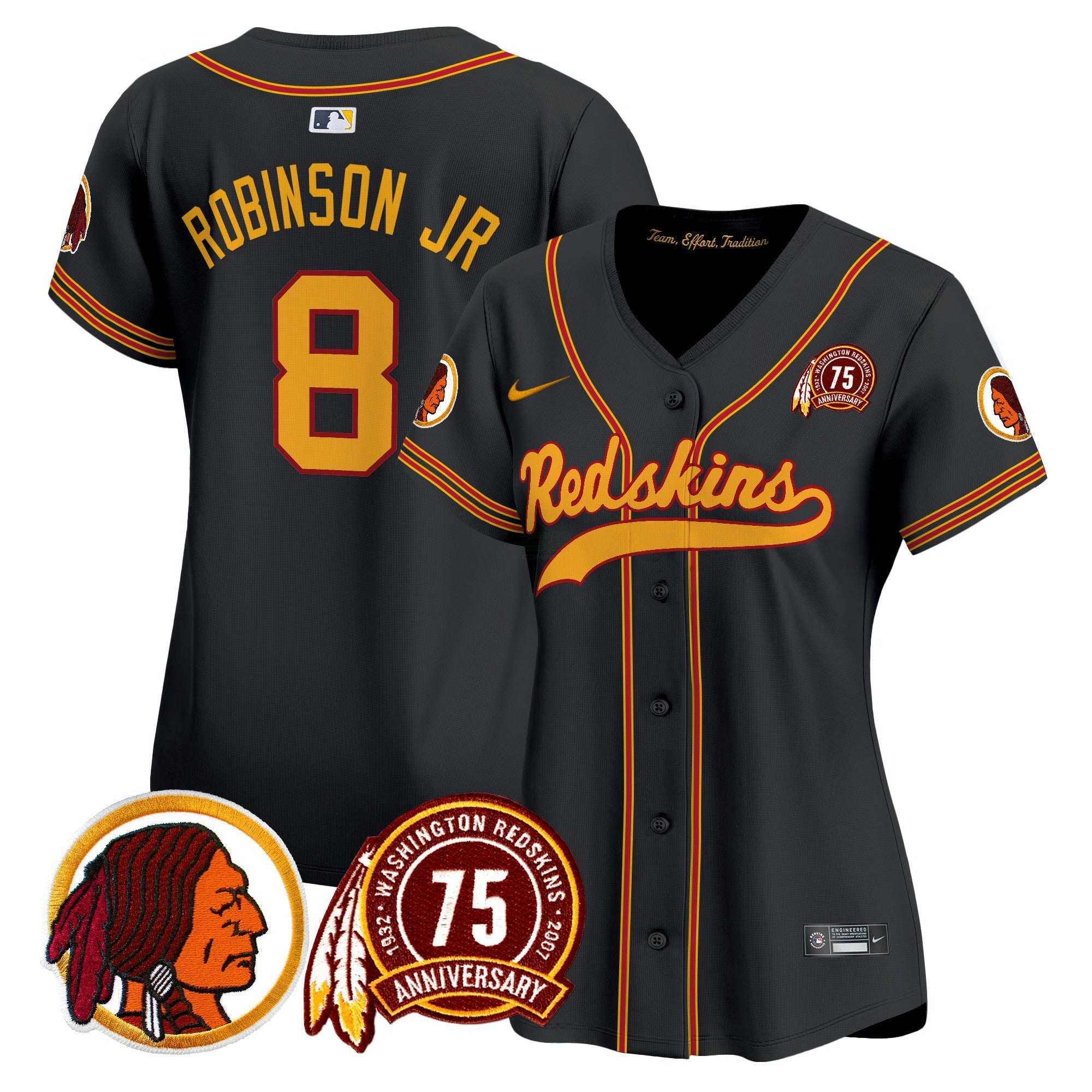 Camisa NFL Women’s Washington Redskins 75th Patch Throwback Vapor Premier Limited Jersey