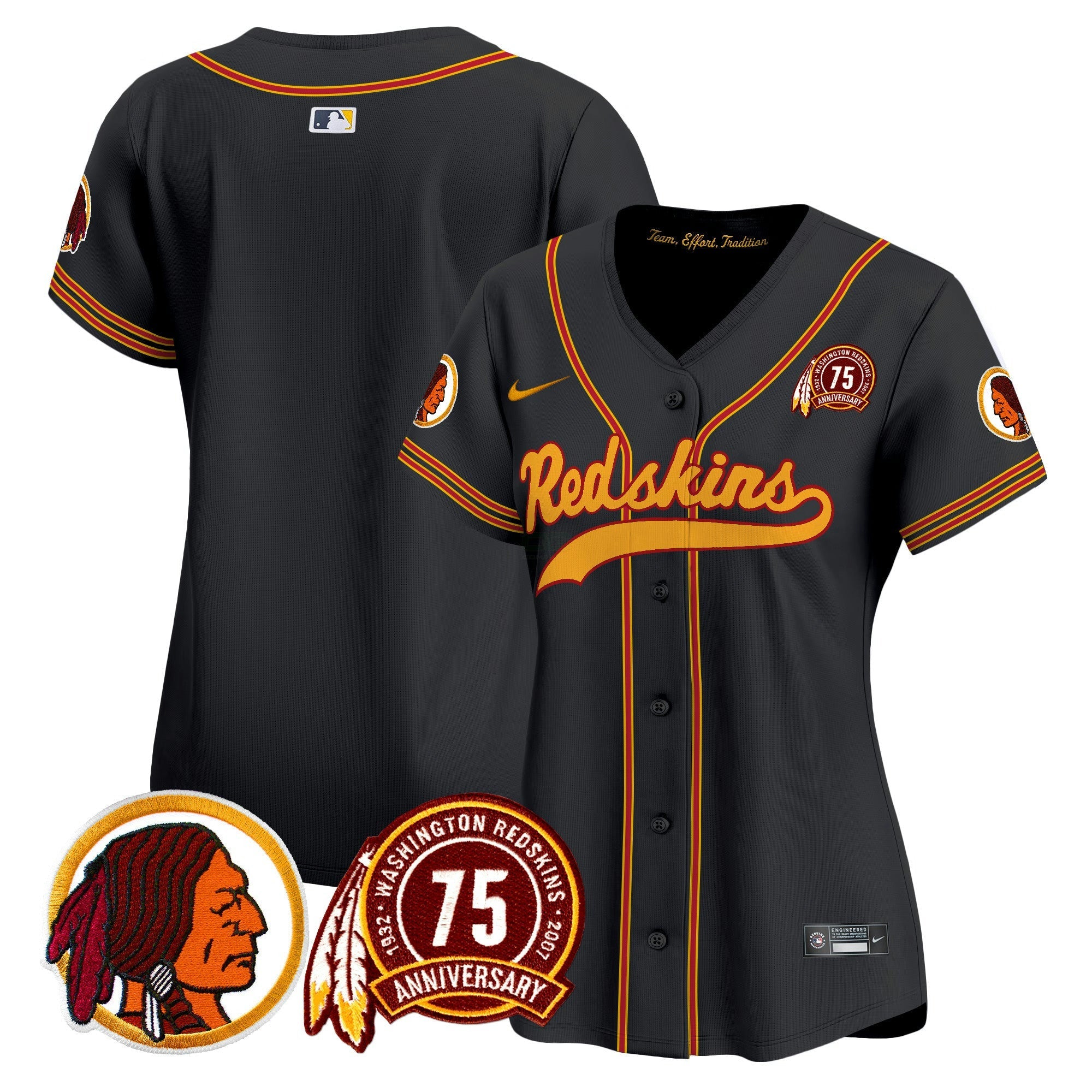 Camisa NFL Women’s Washington Redskins 75th Patch Throwback Vapor Premier Limited Jersey