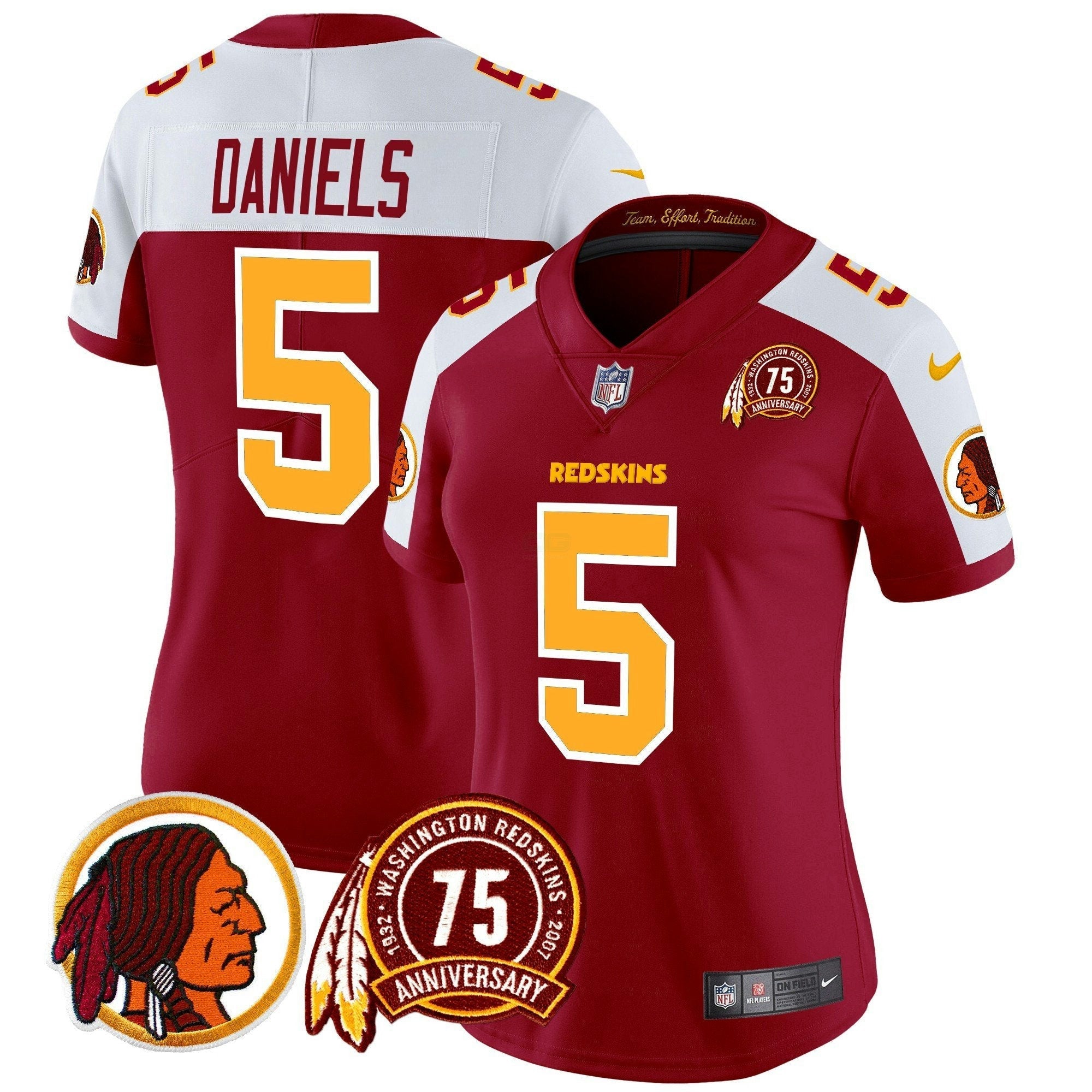 Camisa NFL Women’s Washington Redskins 75th Patch Vapor Limited Jersey