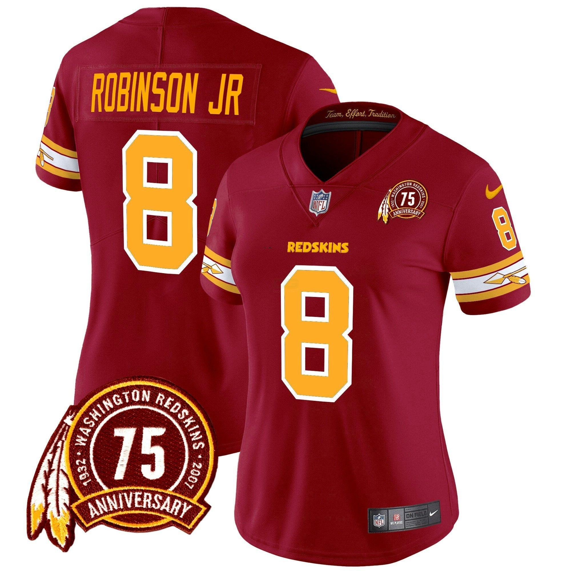 Camisa NFL Women’s Washington Redskins 75th Patch Vapor Limited Jersey