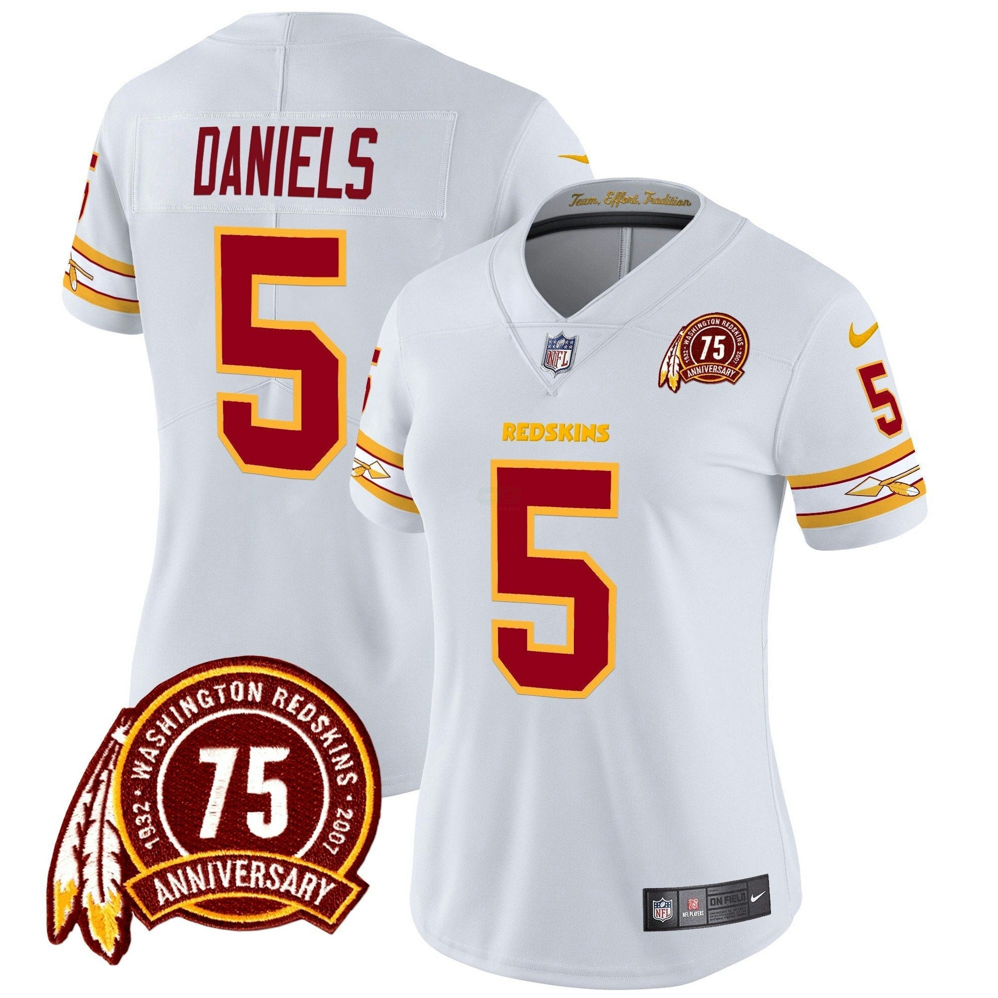 Camisa NFL Women’s Washington Redskins 75th Patch Vapor Limited Jersey