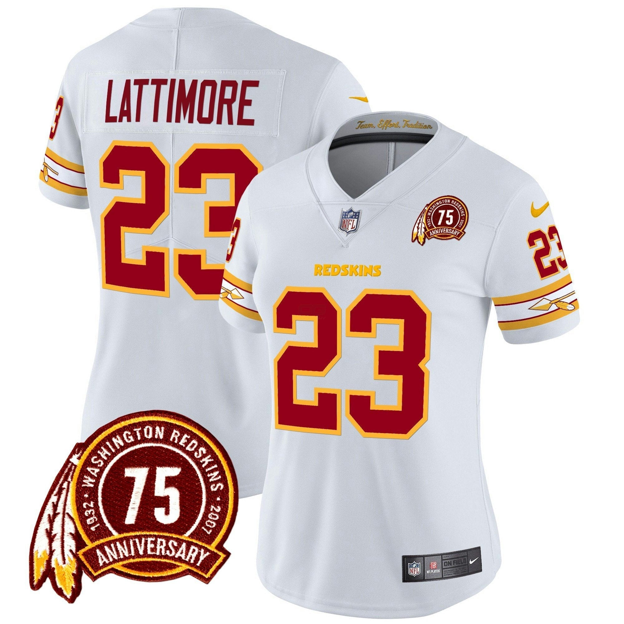 Camisa NFL Women’s Washington Redskins 75th Patch Vapor Limited Jersey