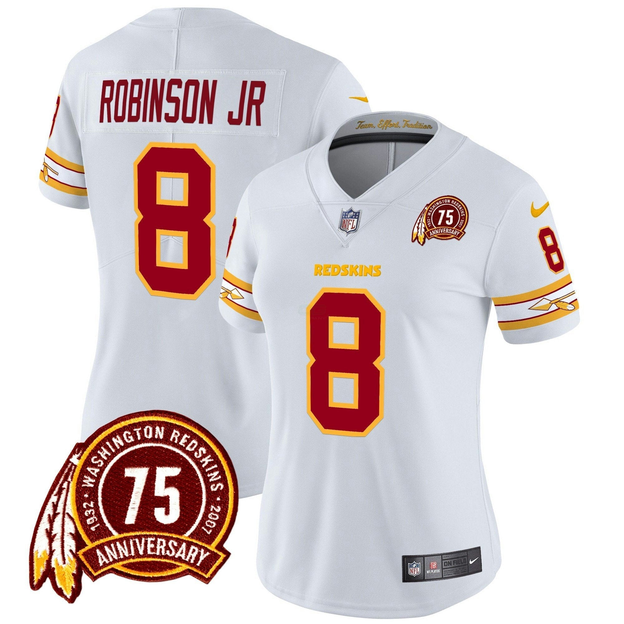 Camisa NFL Women’s Washington Redskins 75th Patch Vapor Limited Jersey