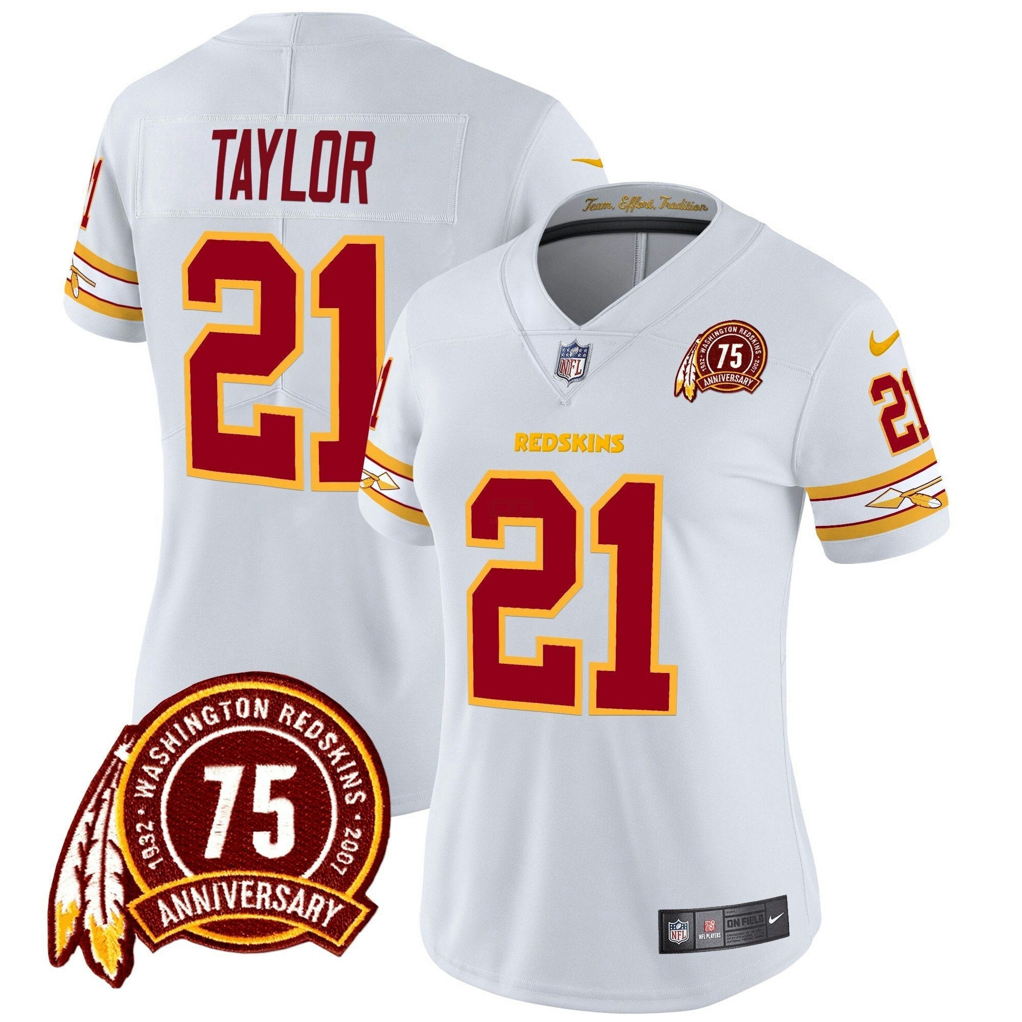 Camisa NFL Women’s Washington Redskins 75th Patch Vapor Limited Jersey