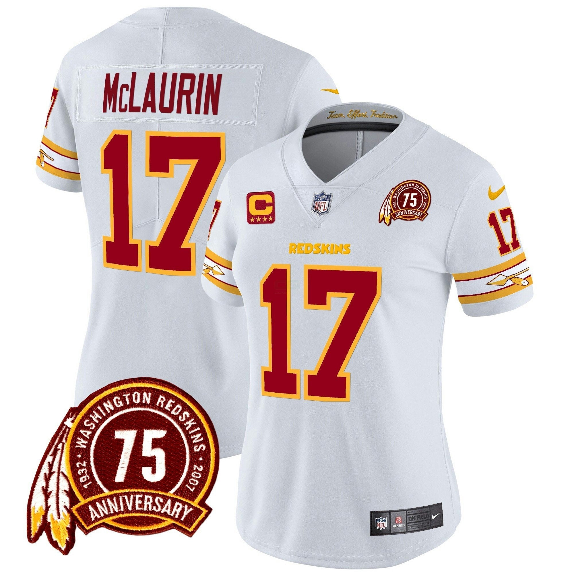 Camisa NFL Women’s Washington Redskins 75th Patch Vapor Limited Jersey