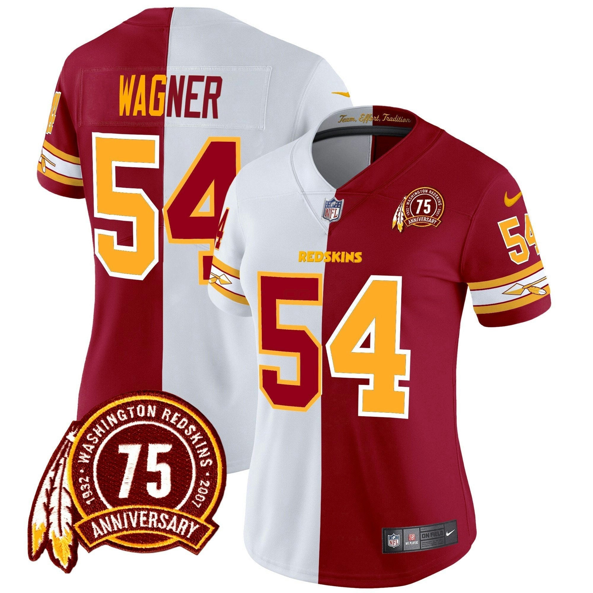 Camisa NFL Women’s Washington Redskins 75th Patch Vapor Limited Jersey