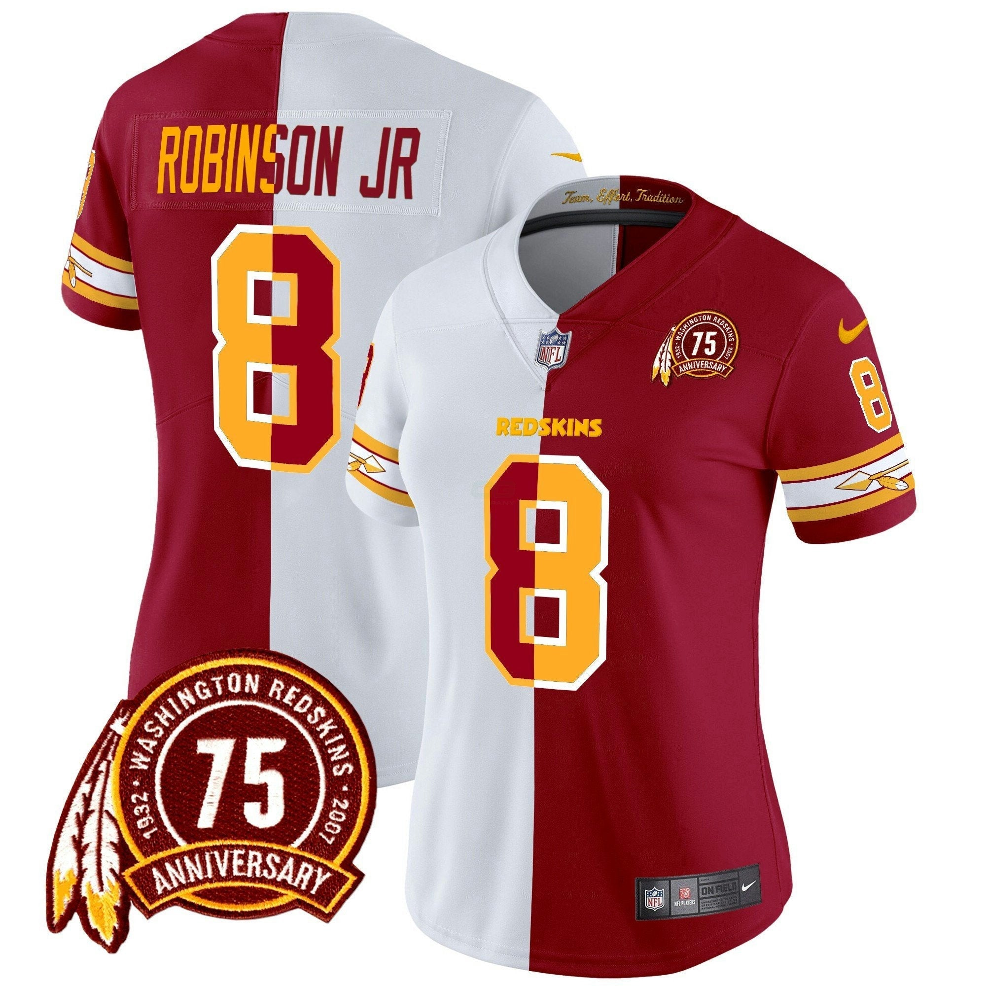 Camisa NFL Women’s Washington Redskins 75th Patch Vapor Limited Jersey