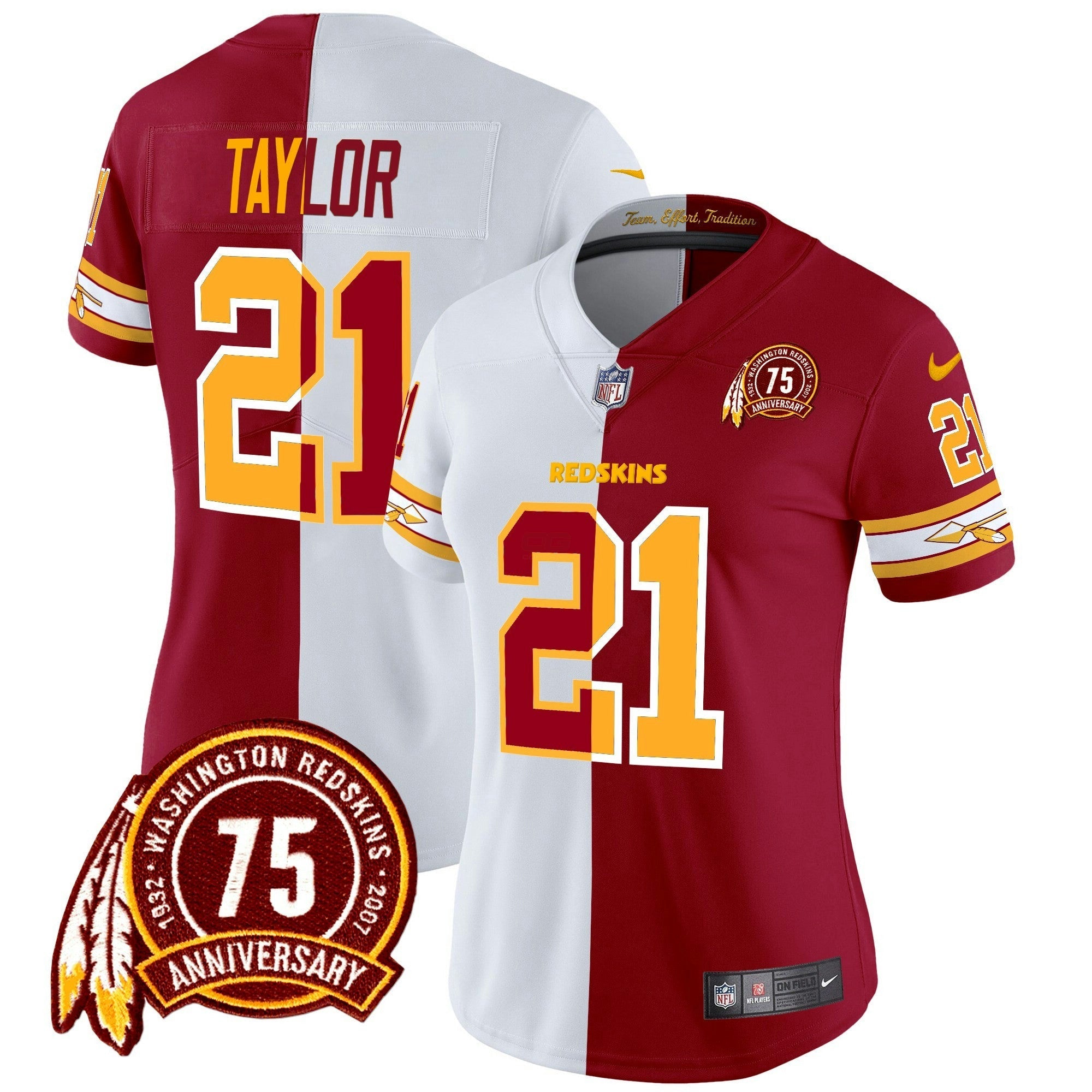 Camisa NFL Women’s Washington Redskins 75th Patch Vapor Limited Jersey
