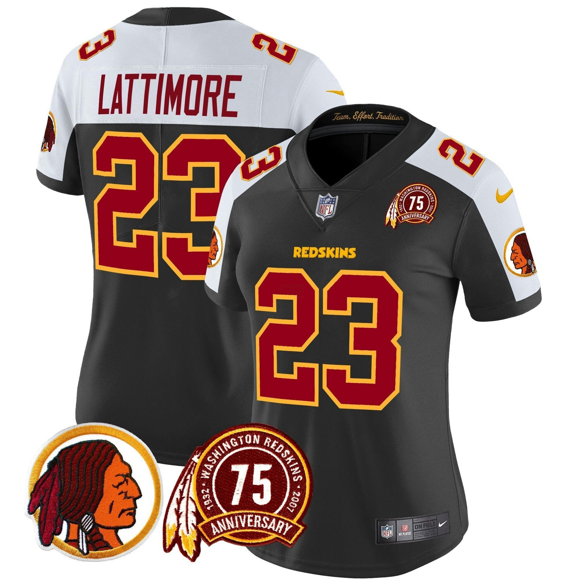 Camisa NFL Women’s Washington Redskins 75th Patch Vapor Limited Jersey