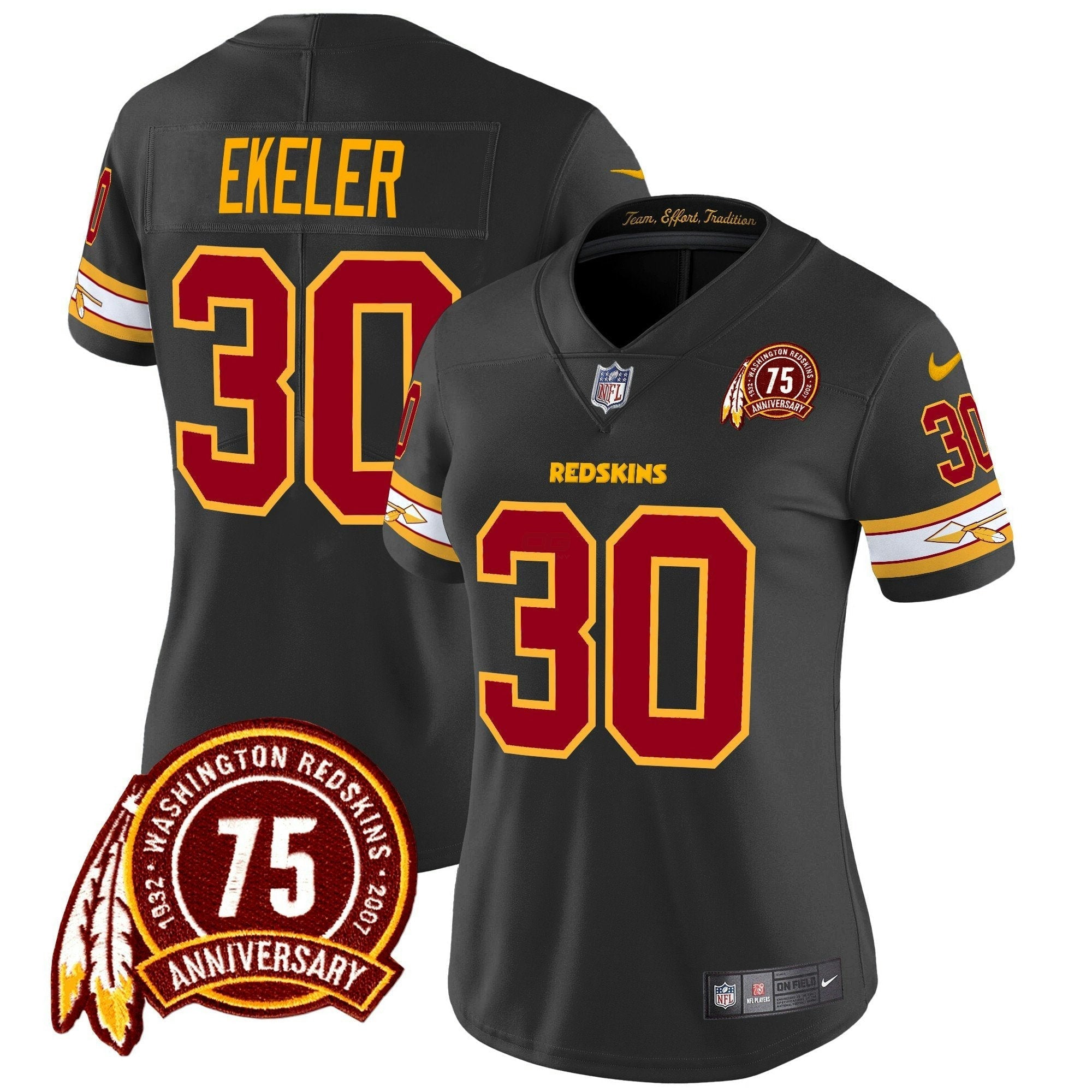Camisa NFL Women’s Washington Redskins 75th Patch Vapor Limited Jersey
