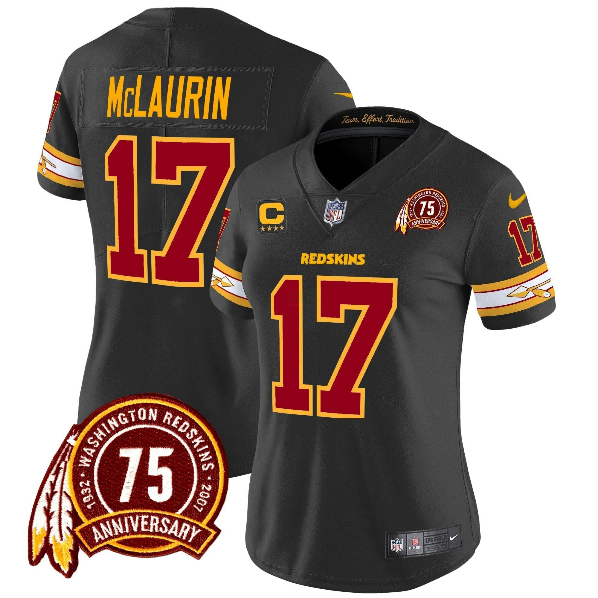 Camisa NFL Women’s Washington Redskins 75th Patch Vapor Limited Jersey