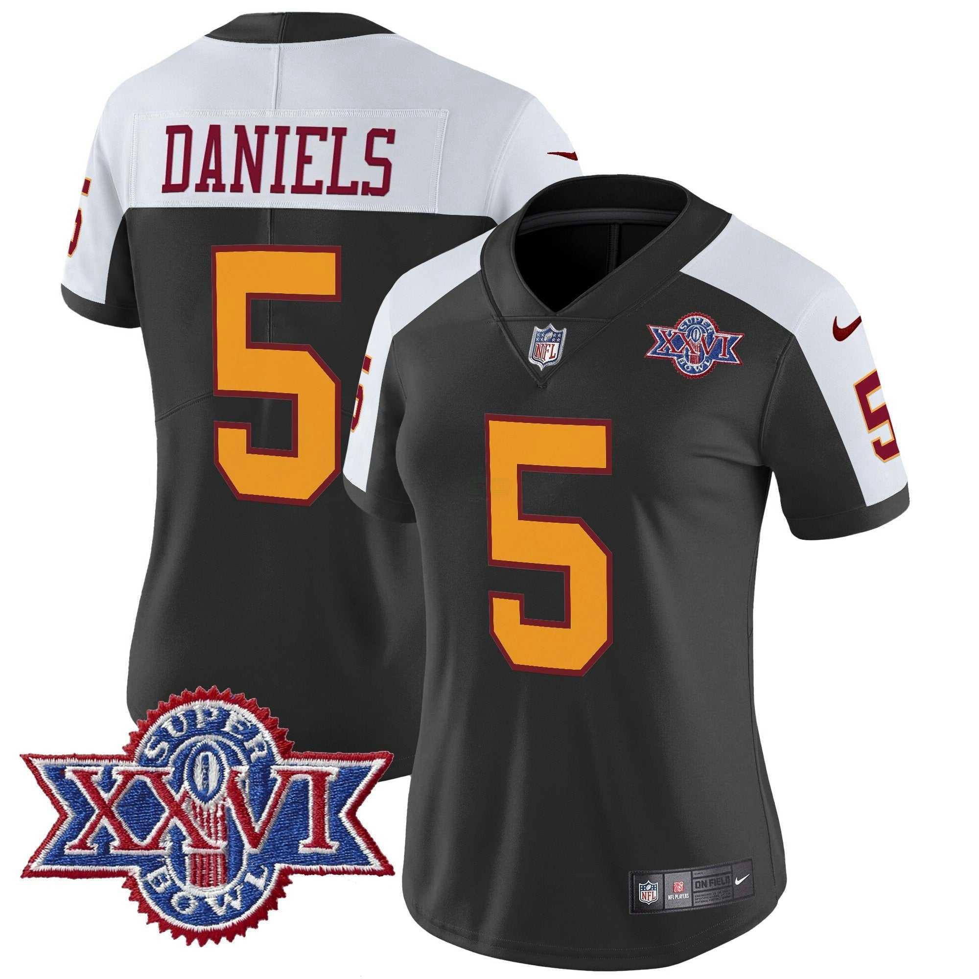 Camisa NFL Women’s Washington Redskins Throwback 1992 Super Bowl XXVI Patch Vapor Limited Jersey