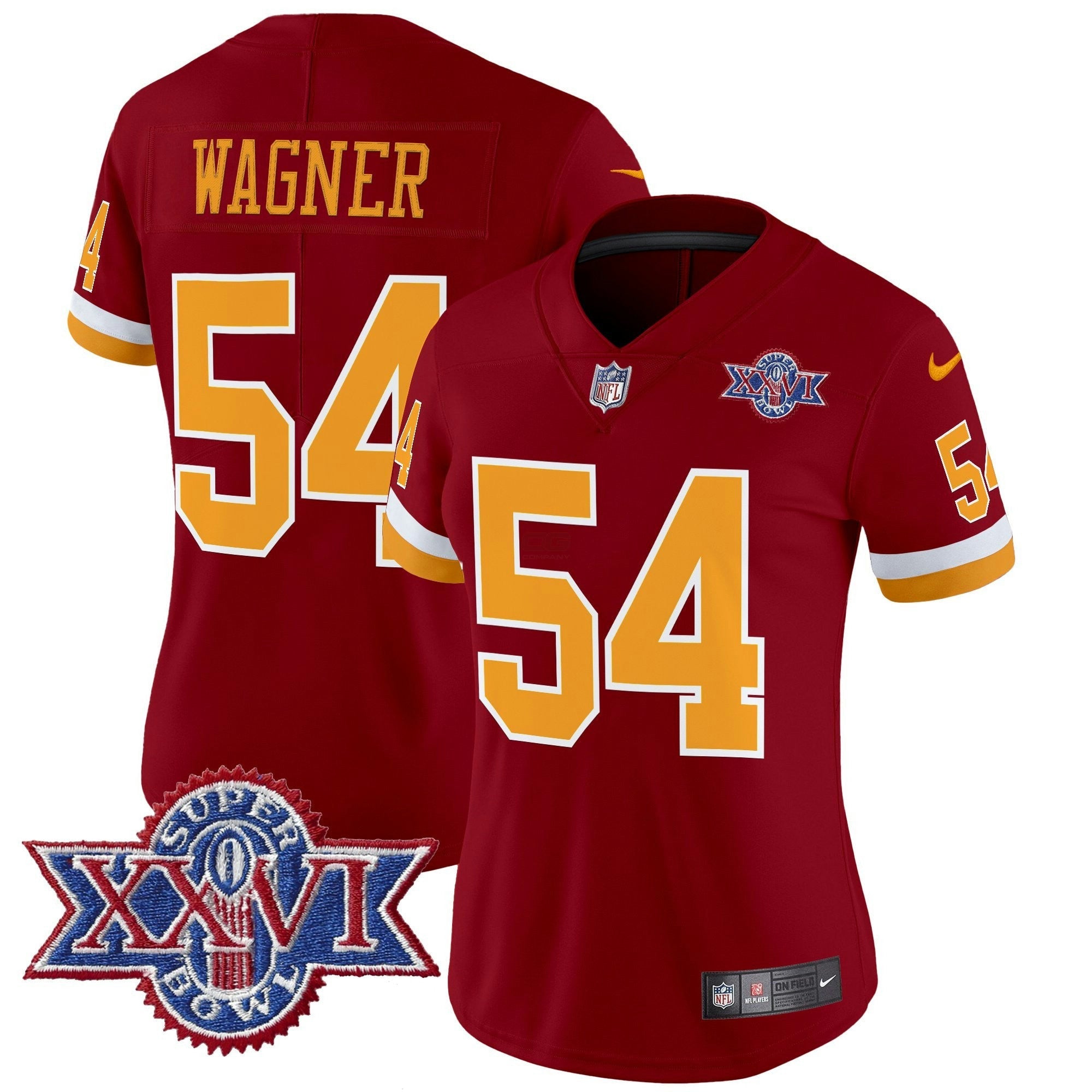 Camisa NFL Women’s Washington Redskins Throwback 1992 Super Bowl XXVI Patch Vapor Limited Jersey