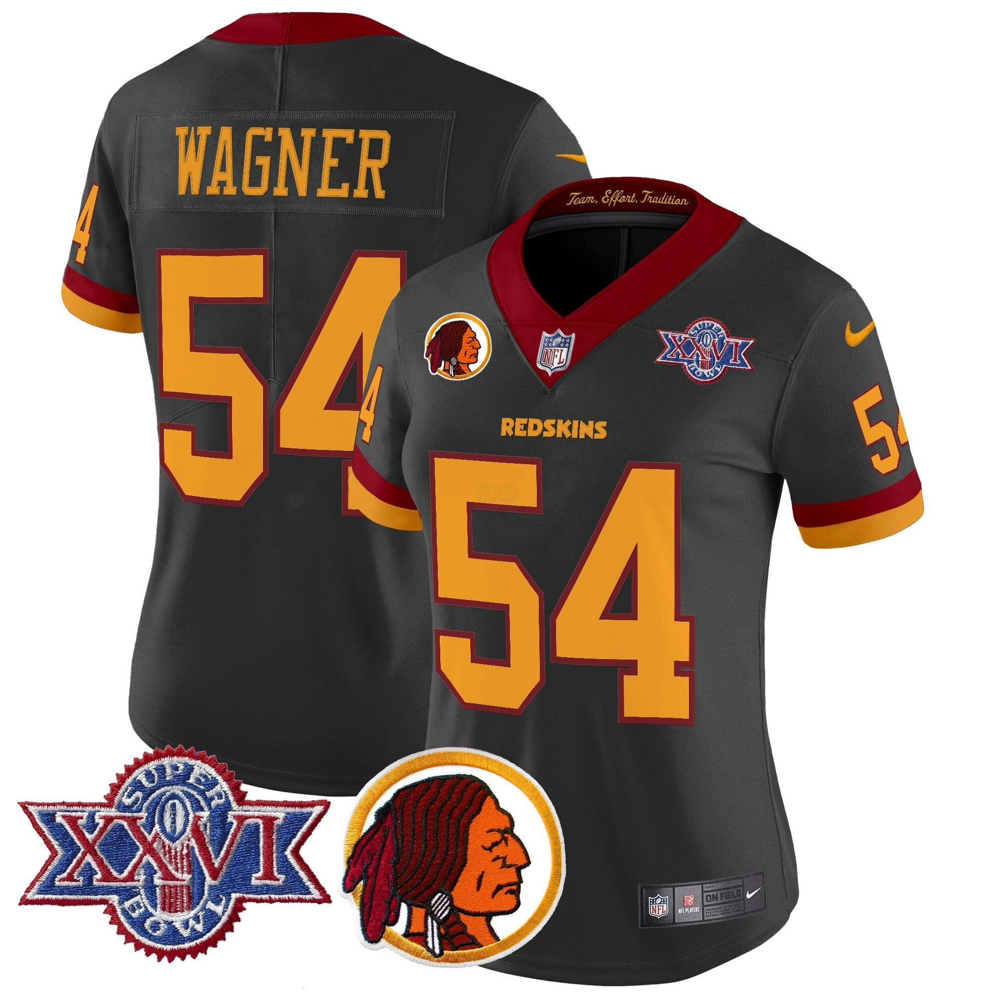 Camisa NFL Women’s Washington Redskins Throwback 1992 Super Bowl XXVI Patch Vapor Limited Jersey V2