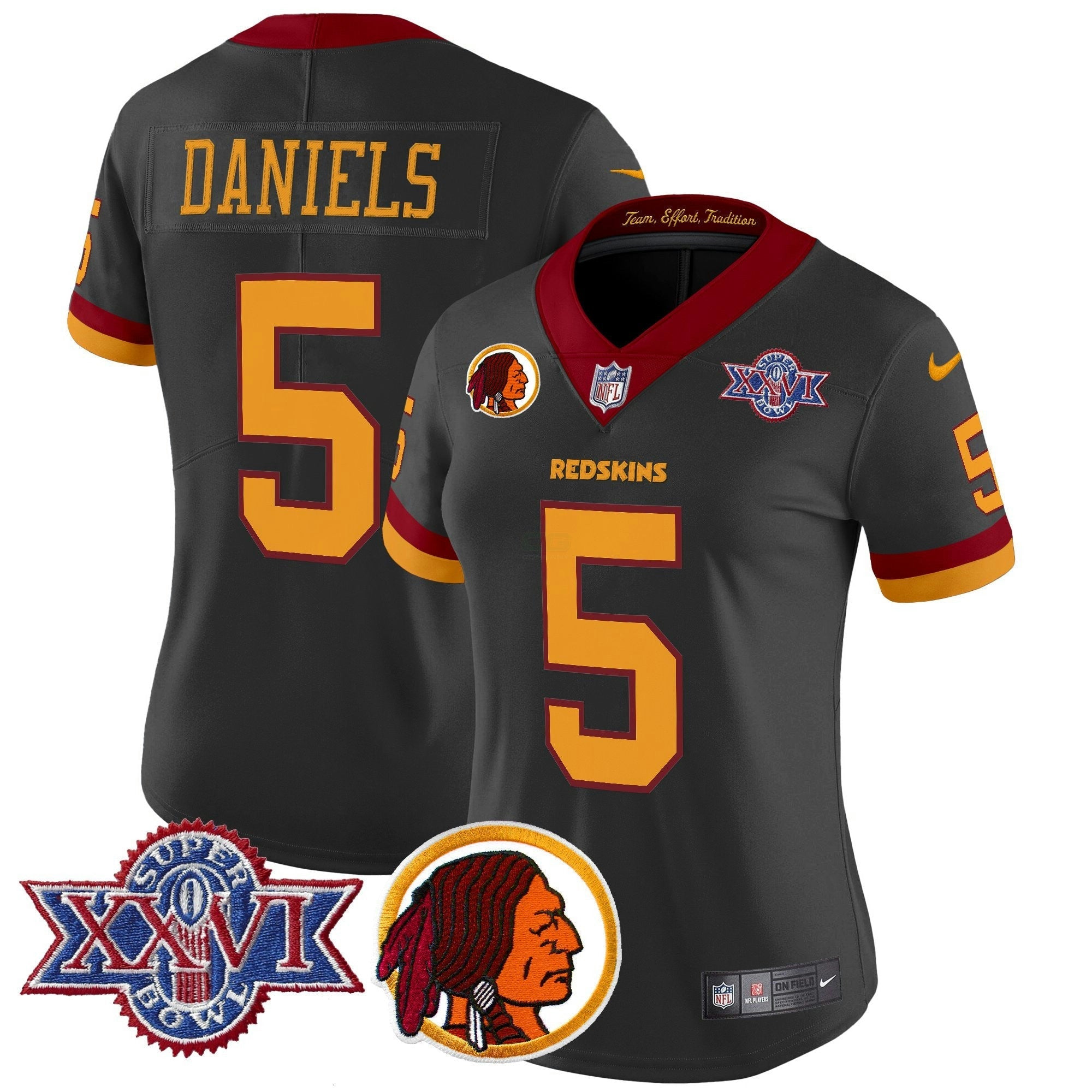 Camisa NFL Women’s Washington Redskins Throwback 1992 Super Bowl XXVI Patch Vapor Limited Jersey V2