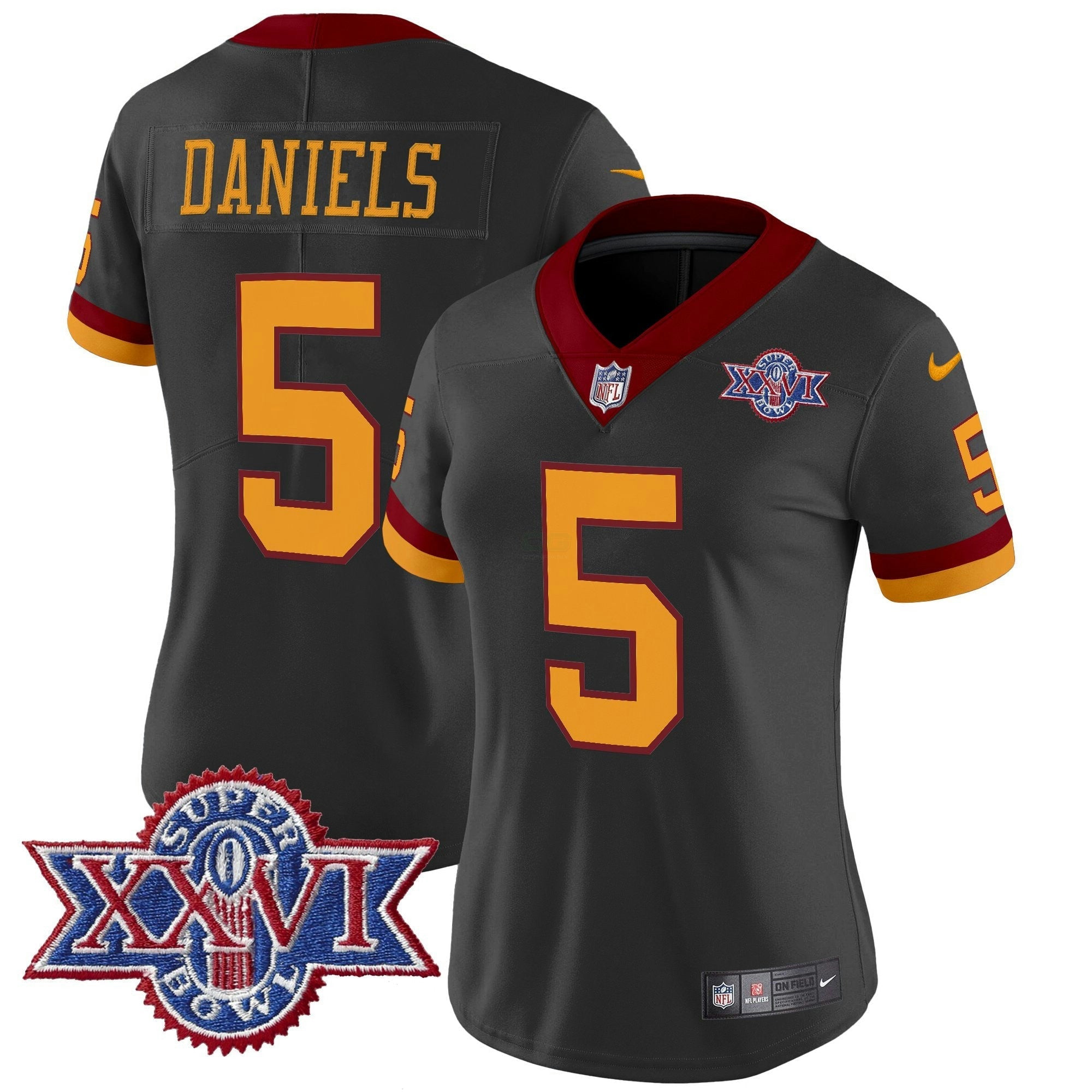 Camisa NFL Women’s Washington Redskins Throwback 1992 Super Bowl XXVI Patch Vapor Limited Jersey