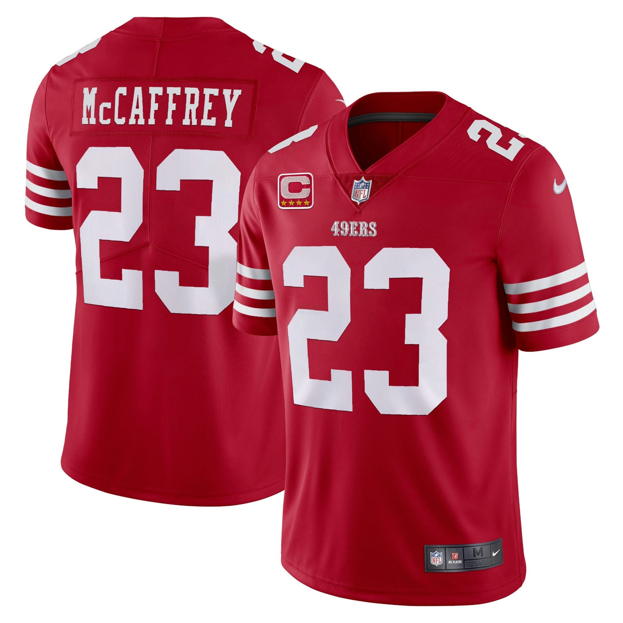 Camisa NFL Youth’s Christian McCaffrey Dourada & Split