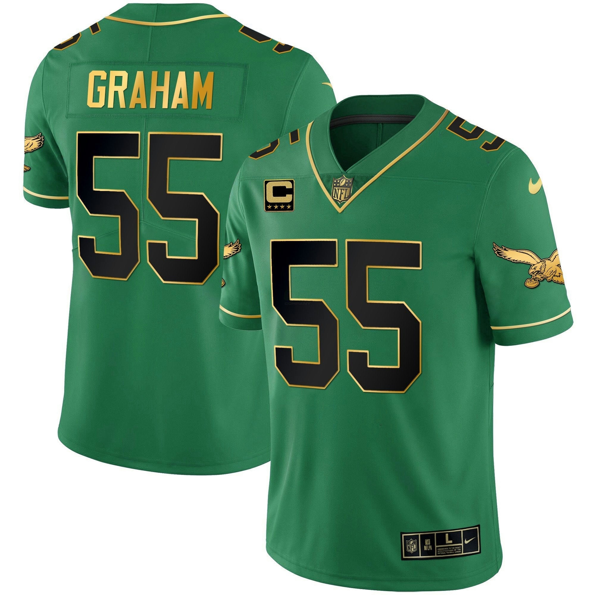 Camisa NFL Youth’s Kelly Verde Dourada Jersey