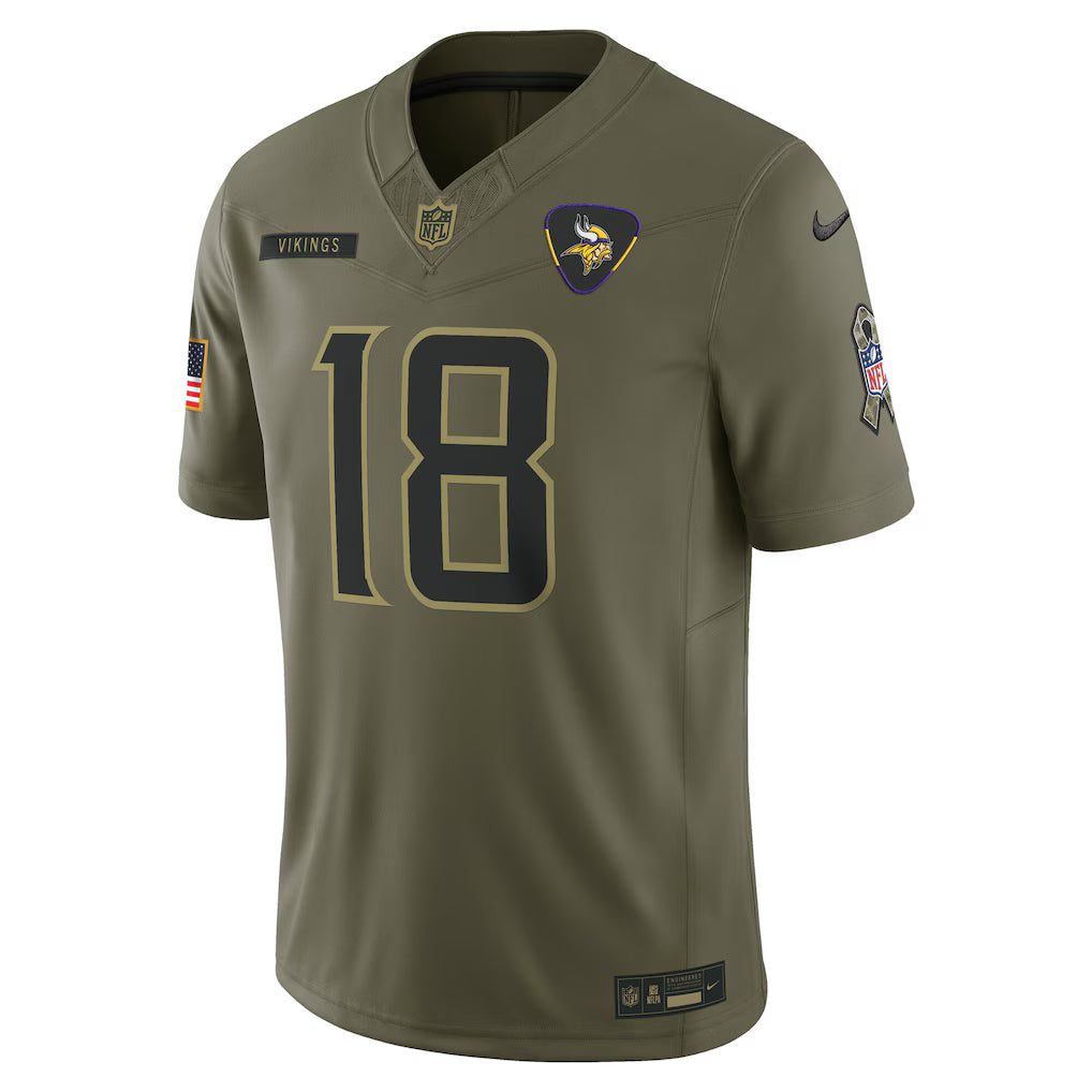 Camisa NFL Minnesota Vikings Vapor F.U.S.E. Limited Jersey Salute To Service 2025