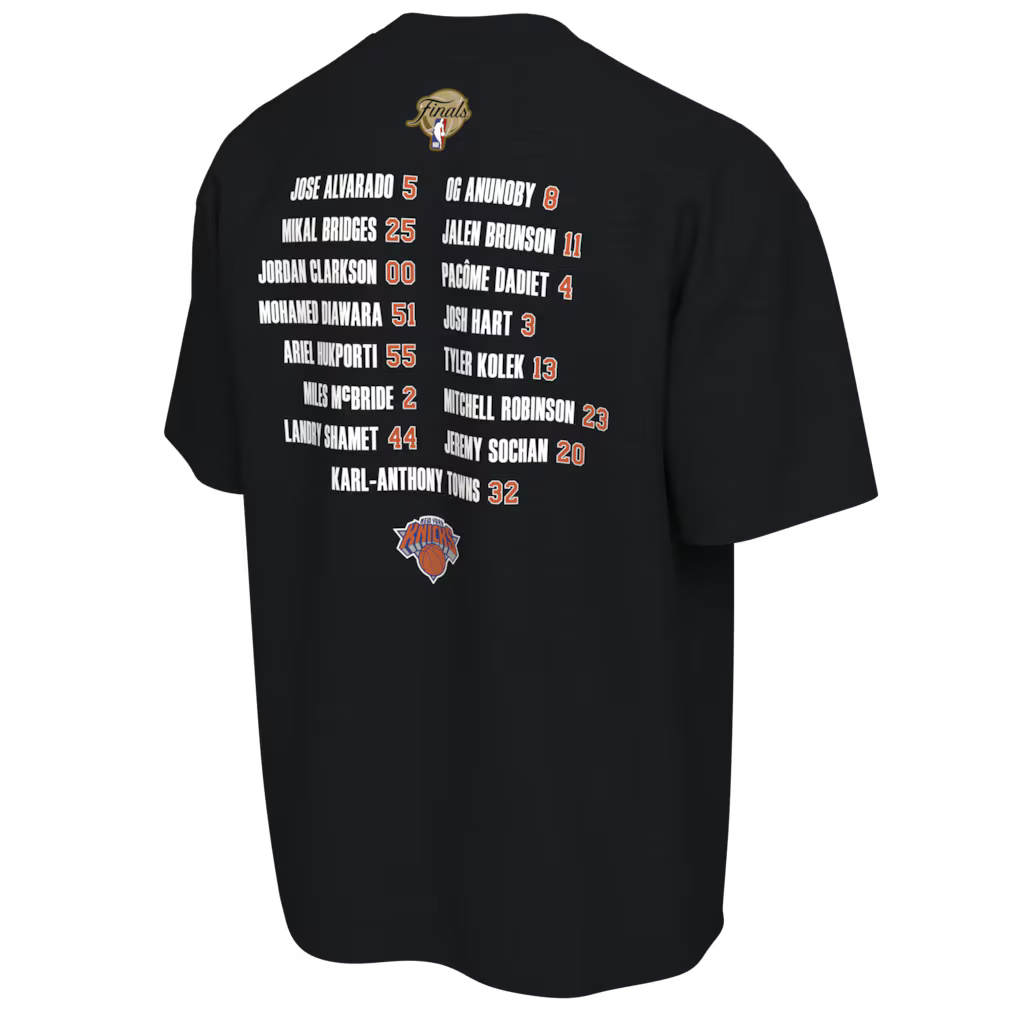 Camiseta New York Knicks 2026 NBA Finals Champions Elenco Completo