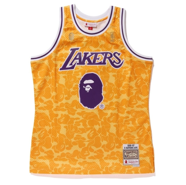 Regata Swingman BAPE X Los Angeles Lakers Mitchell & Ness Hardwood Classics 1996/97 - OGJERSEYSHOP