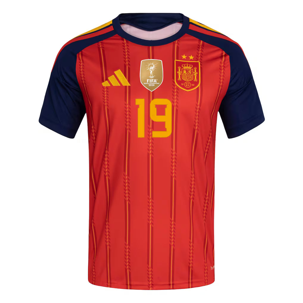 Jersey Lamine Yamal Seleção Espanha 2026 CAMPEÃ Torcedor Masculina - Vermelha