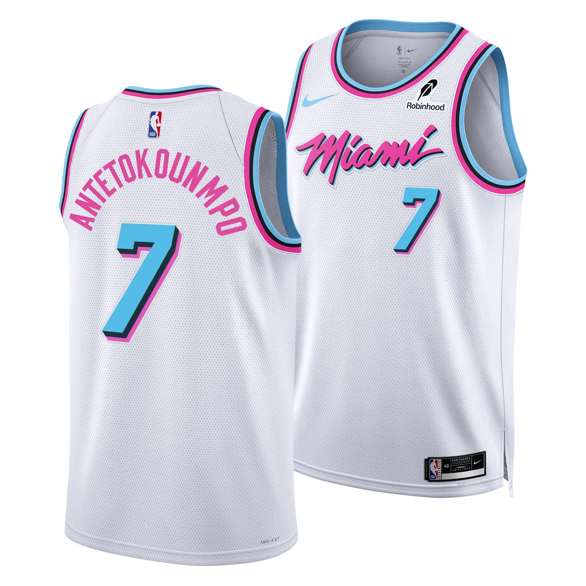 Camisa NBA Miami Heat Vice Edition Giannis Antetokounmpo