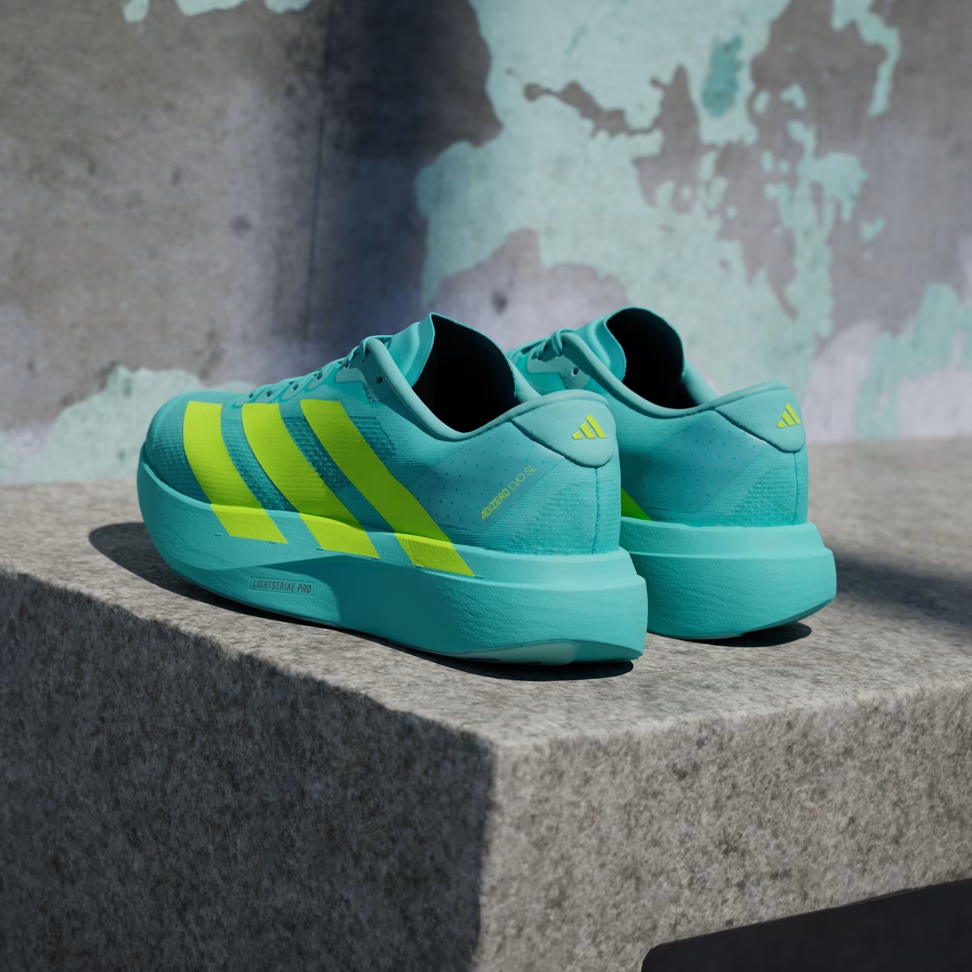 tenis adizero evo sl flash aqua lucid lemon