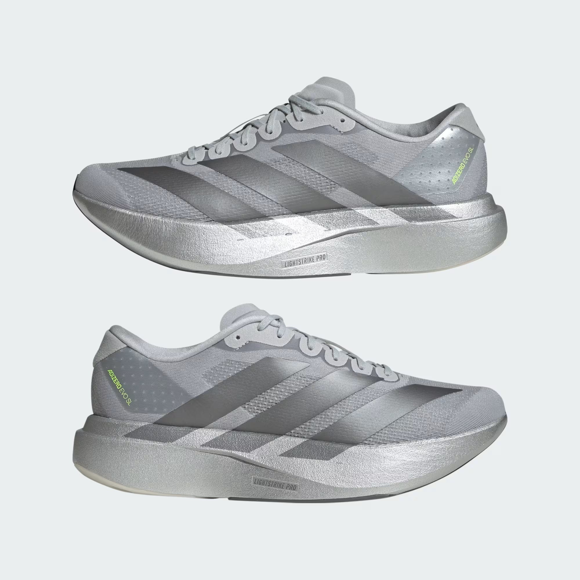 tenis adizero evo sl silver metallic