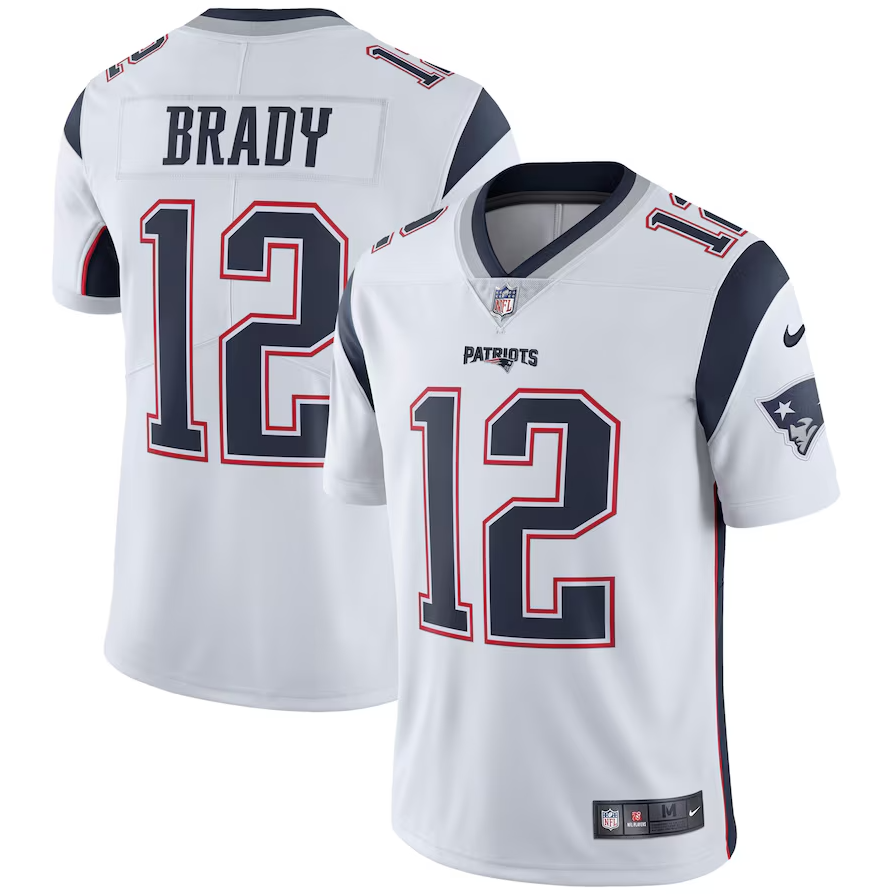 ユニフォーム New England Patriots NFL Jersey Brady Camisa NFL New England Patriots Vapor Limited Jersey Brady Branca